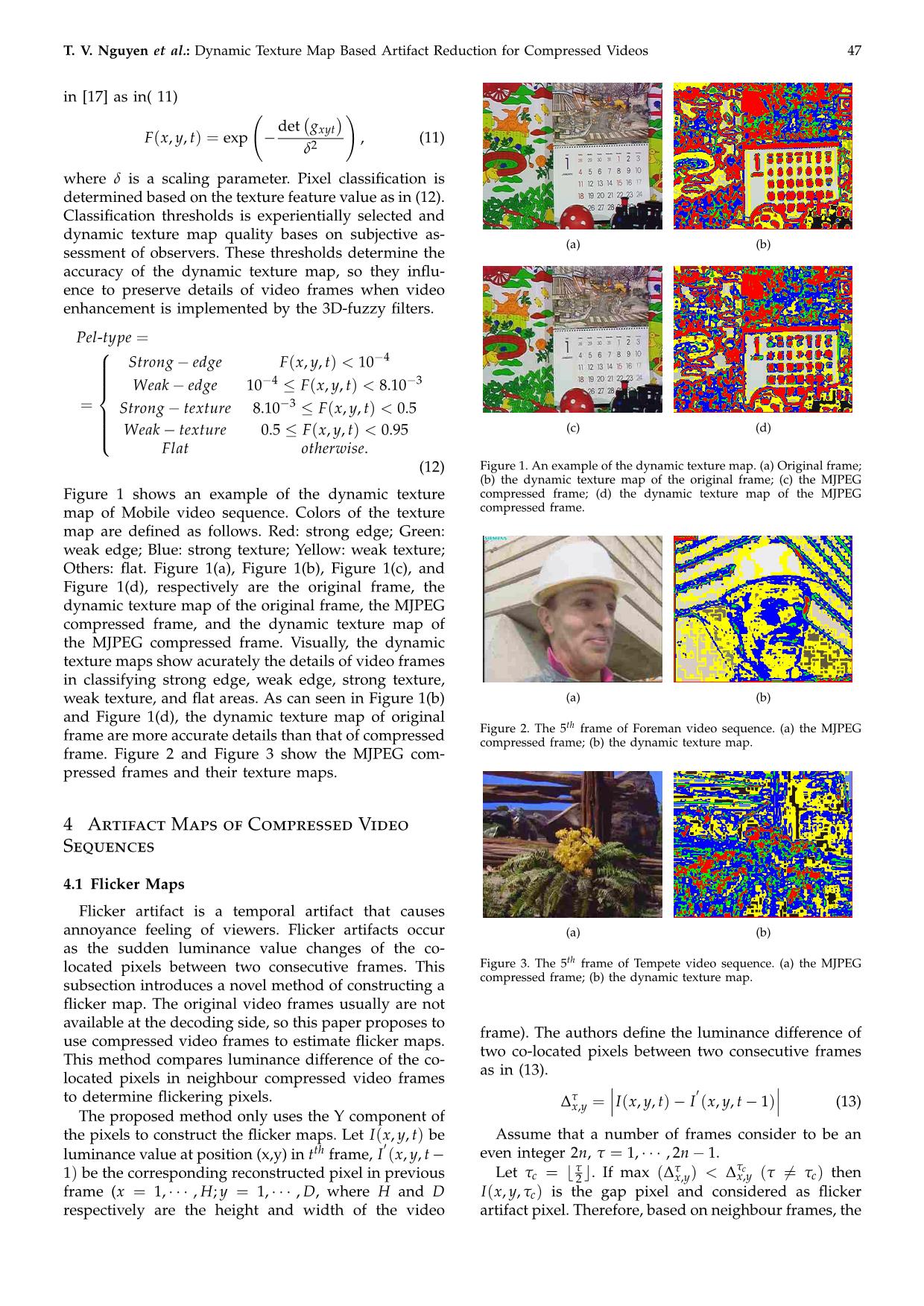 Dynamic texture map based artifact reduction for compressed videos trang 3