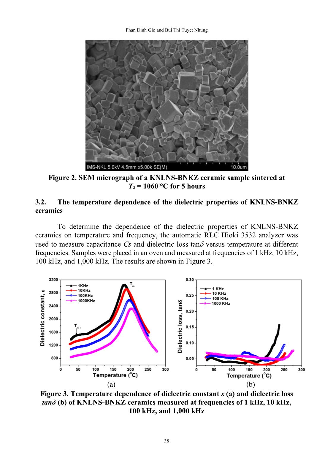 Effect of temperature on dielectric, ferroelectric, and piezoelectric properties of knlns - bnkz ceramics trang 5