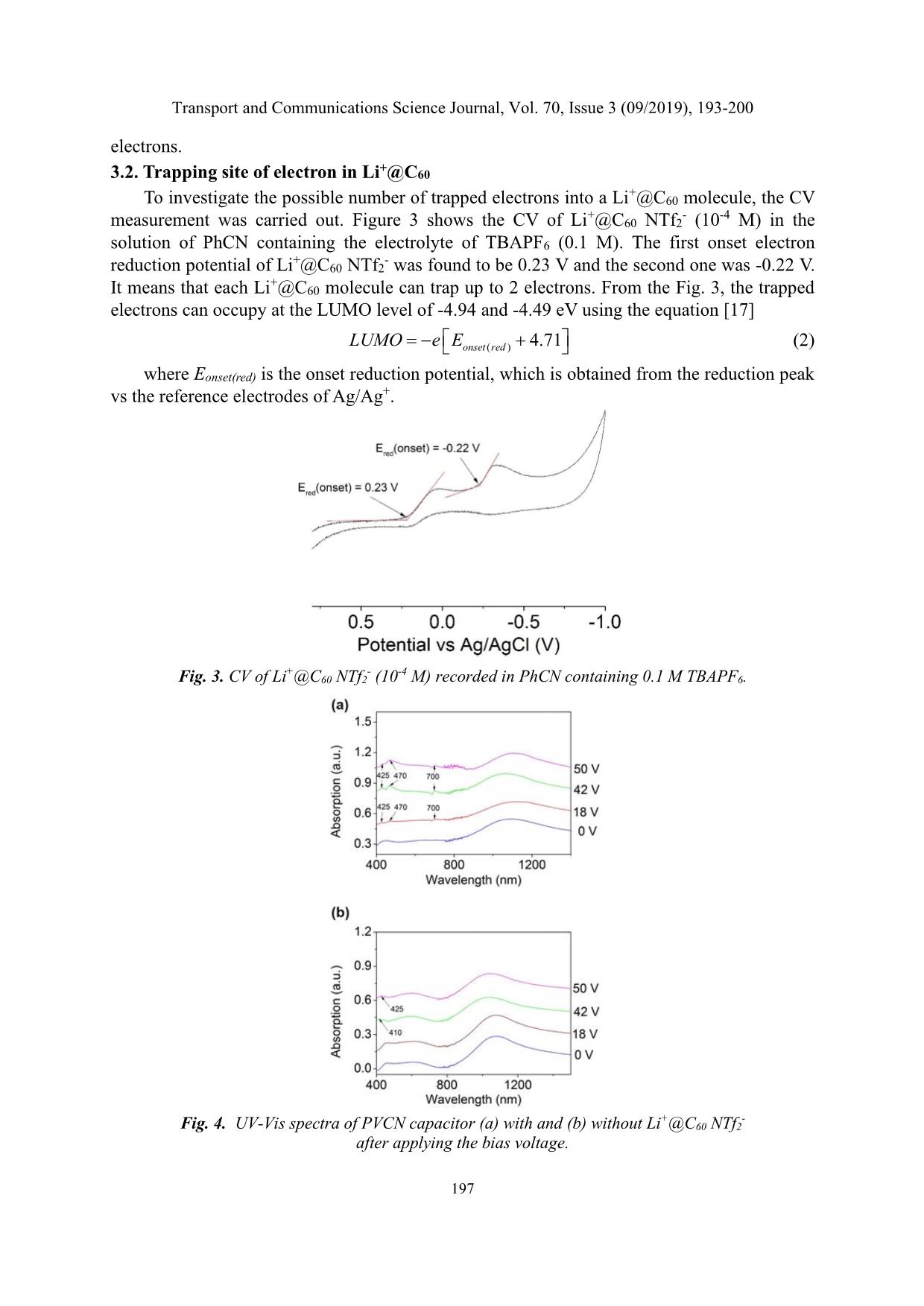 Electron trapping mechanism in a multi - level organic fet memory using lithium-ionencapsulated fullerene as the floating gate trang 5