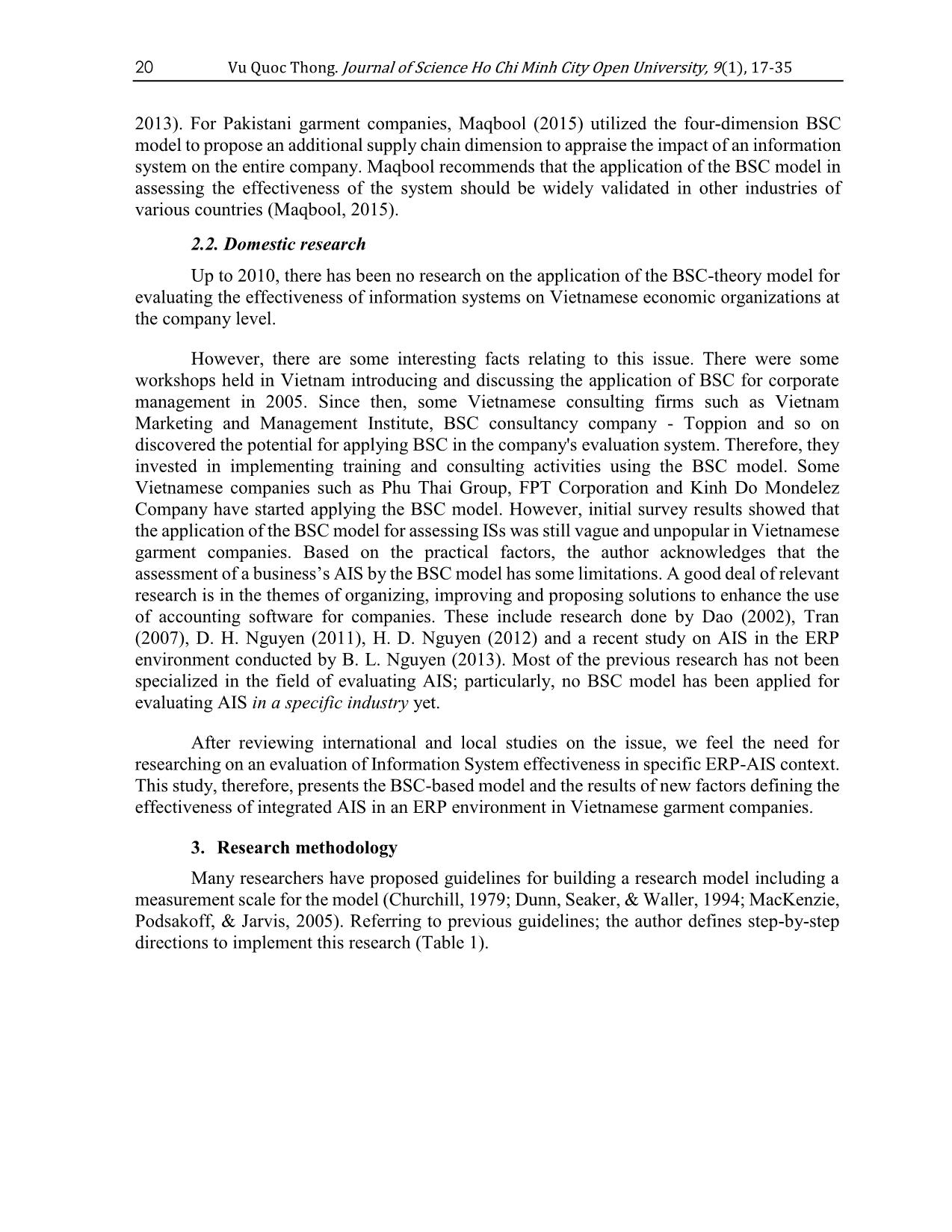 Evaluating the effectiveness of integrated accounting information Systems (AIS) in ERP environment of Vietnamese garment companies trang 4