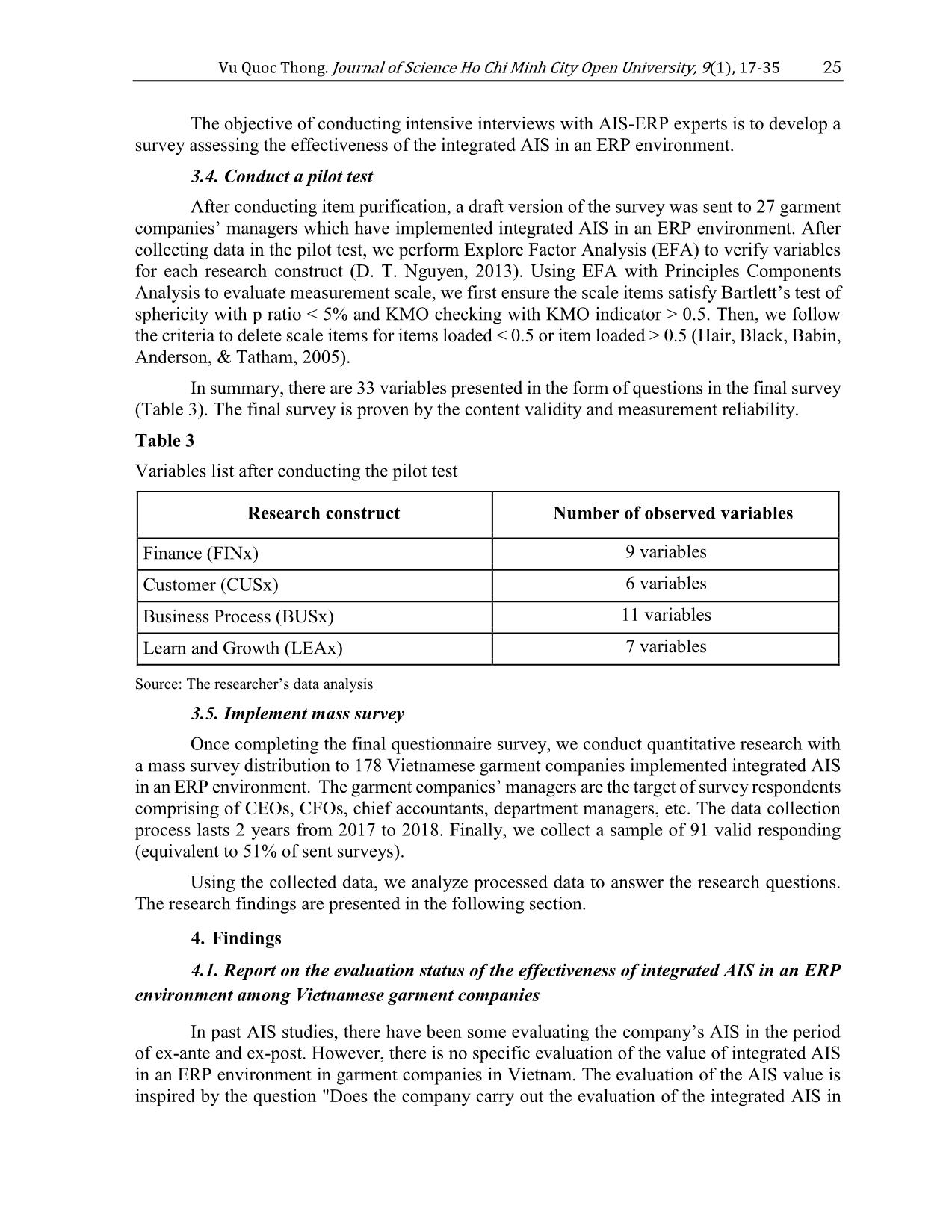 Evaluating the effectiveness of integrated accounting information Systems (AIS) in ERP environment of Vietnamese garment companies trang 9