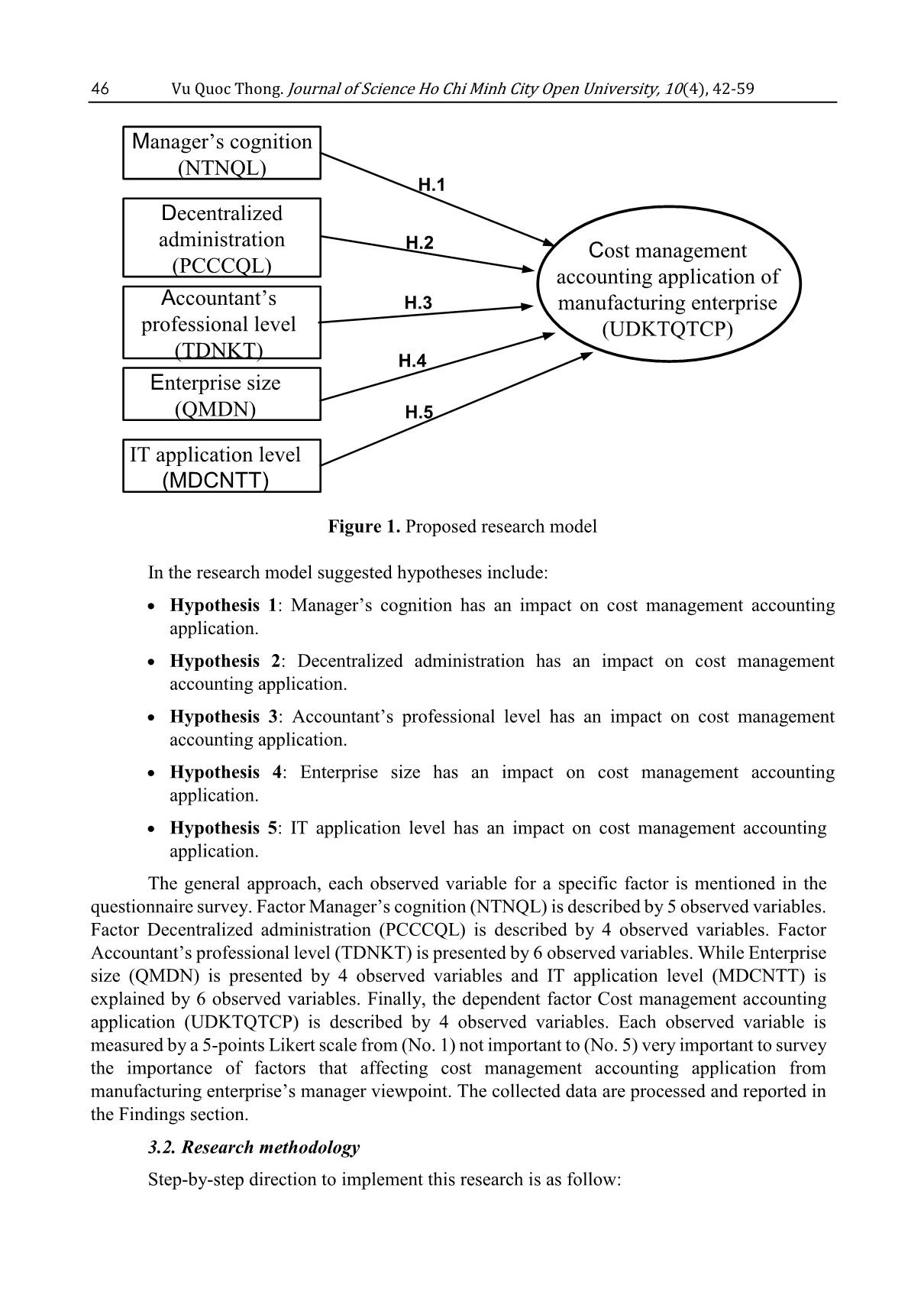 Factors affect cost management accounting application of manufacturing enterprises in Southern Vietnam trang 5