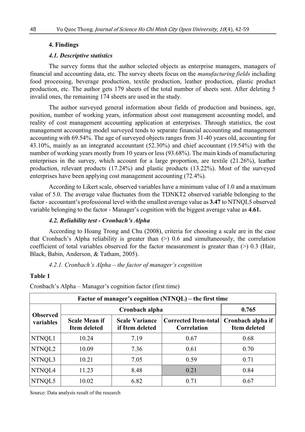 Factors affect cost management accounting application of manufacturing enterprises in Southern Vietnam trang 7