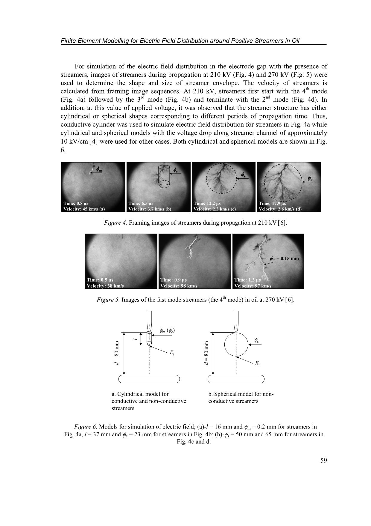 Finite element modelling for electric field distribution around positive streamers in oil trang 4