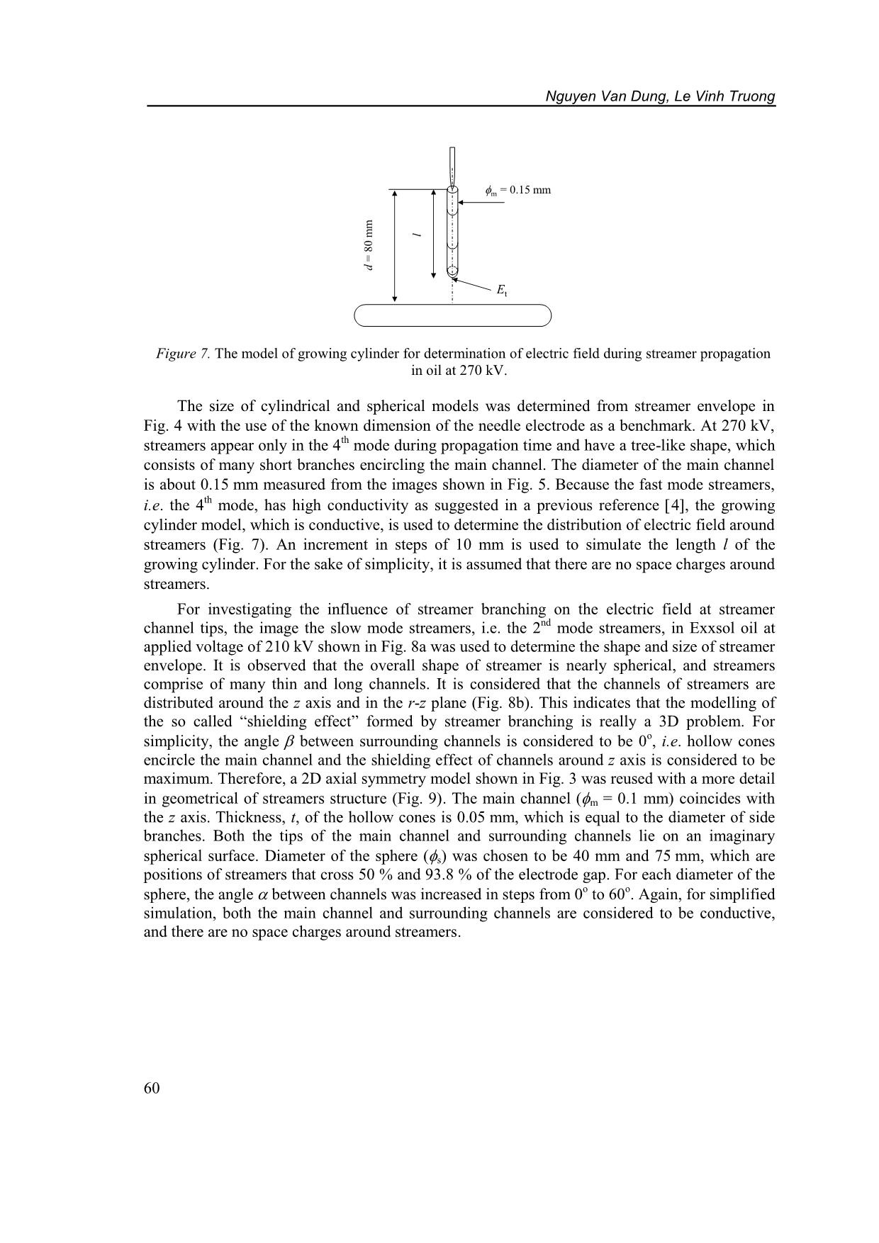 Finite element modelling for electric field distribution around positive streamers in oil trang 5