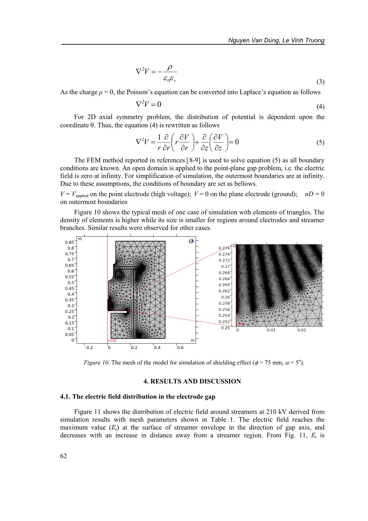 Finite element modelling for electric field distribution around positive streamers in oil trang 7