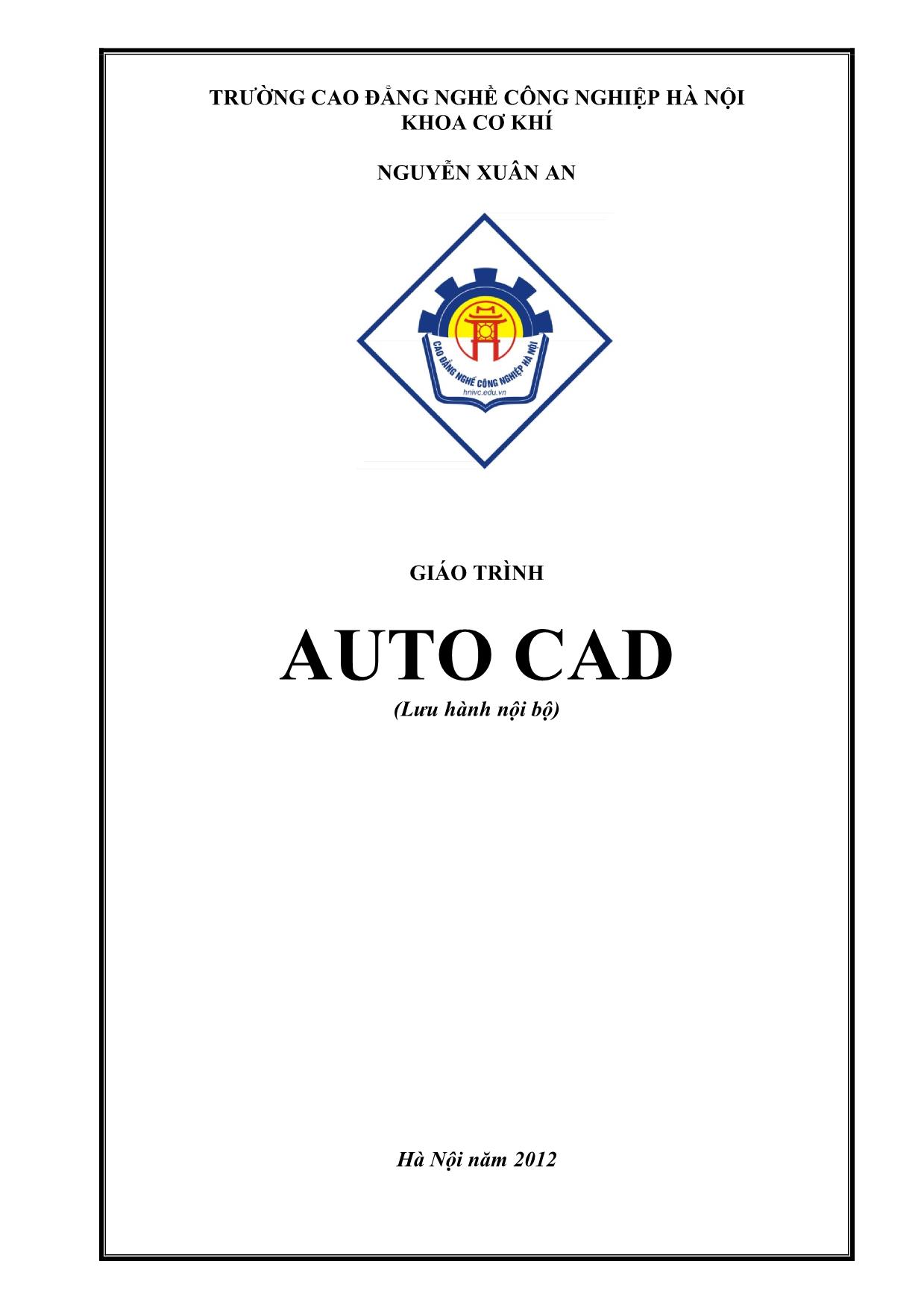 Giáo trình Auto cad trang 1