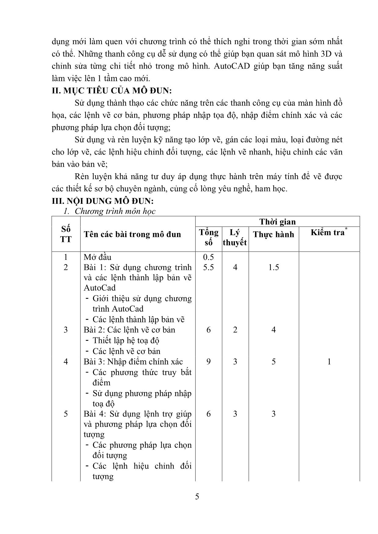 Giáo trình Auto cad trang 5