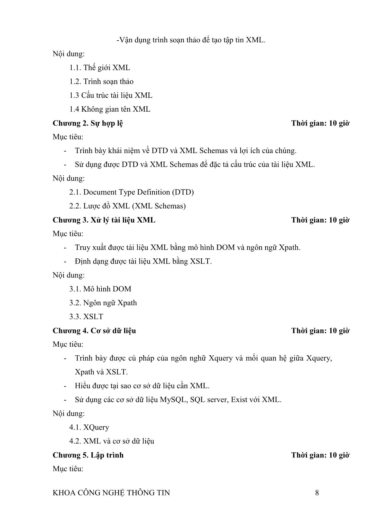 Giáo trình Công nghệ XML trang 8