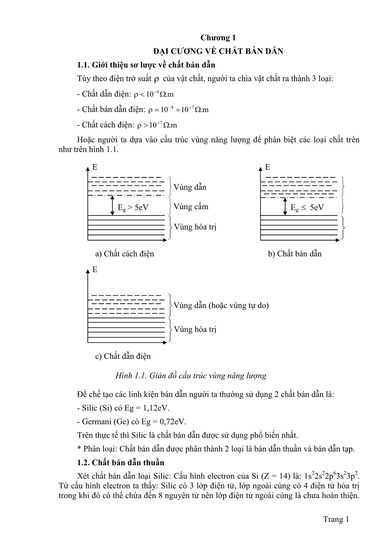 Giáo trình Điện tử cơ bản (Phần 1) trang 6