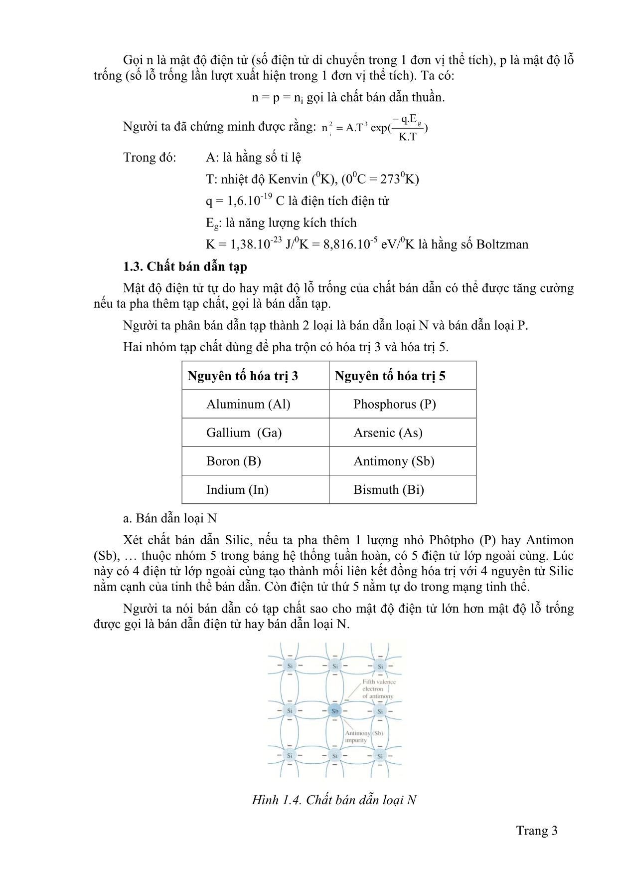 Giáo trình Điện tử cơ bản (Phần 1) trang 8