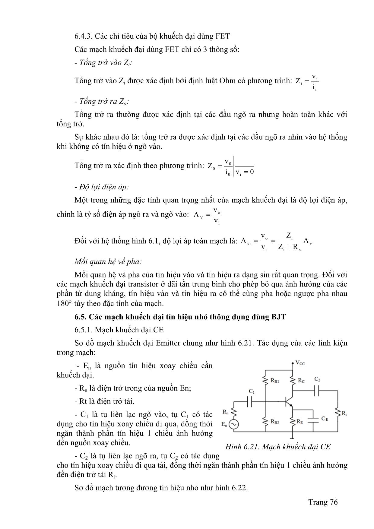 Giáo trình Điện tử cơ bản (Phần 2) trang 10