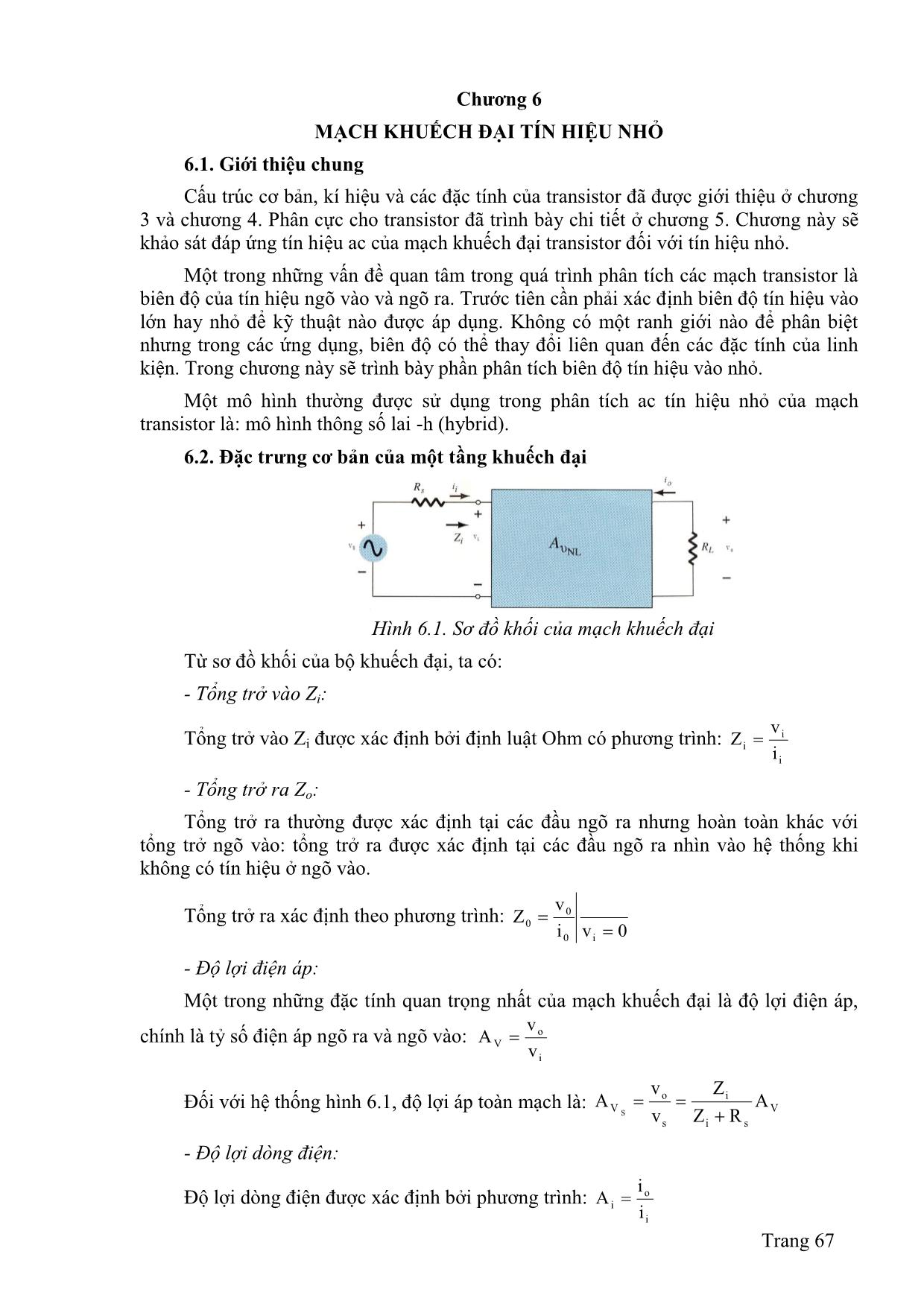 Giáo trình Điện tử cơ bản (Phần 2) trang 1