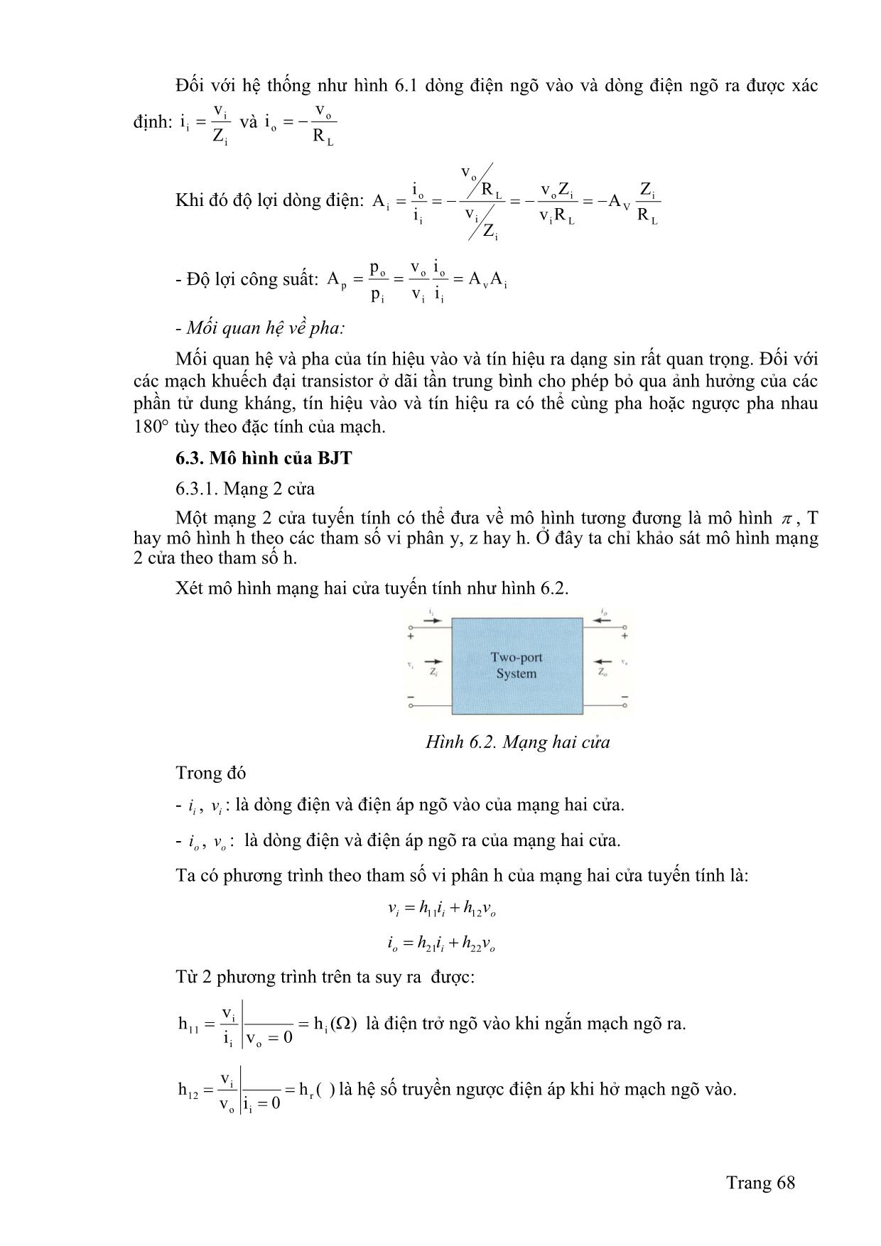 Giáo trình Điện tử cơ bản (Phần 2) trang 2