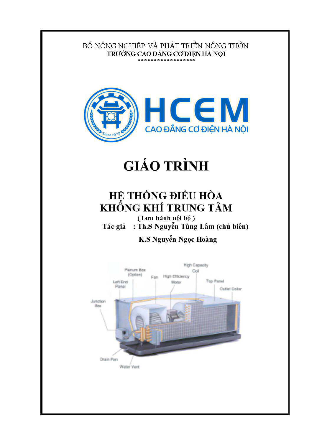 Giáo trình Hệ thống điều hòa không khí trung tâm trang 1