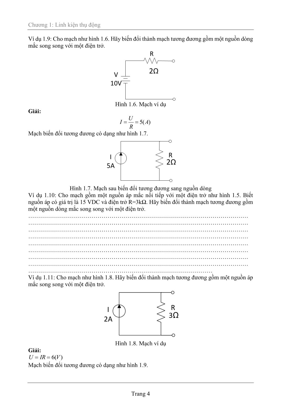 Giáo trình Kỹ thuật điện tử (Phần 1) trang 10