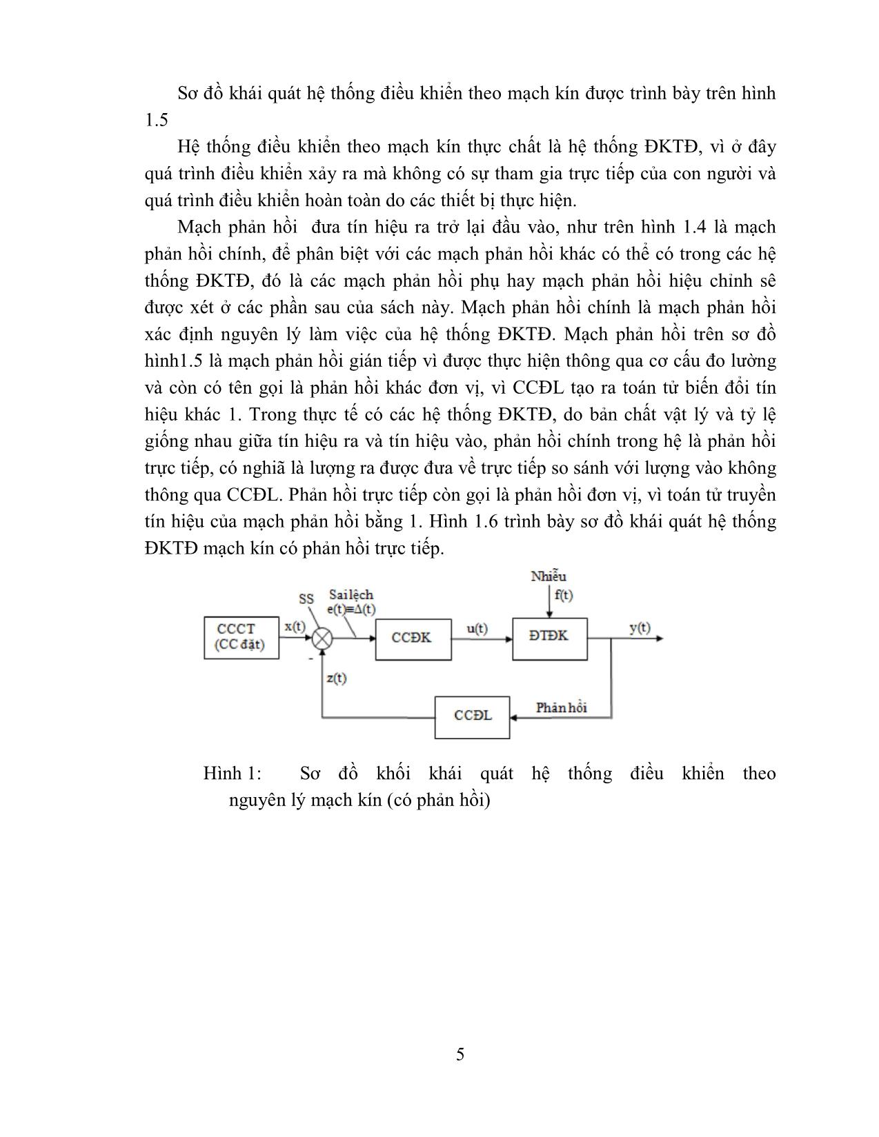 Giáo trình Kỹ thuật điều khiển tự động trang 5
