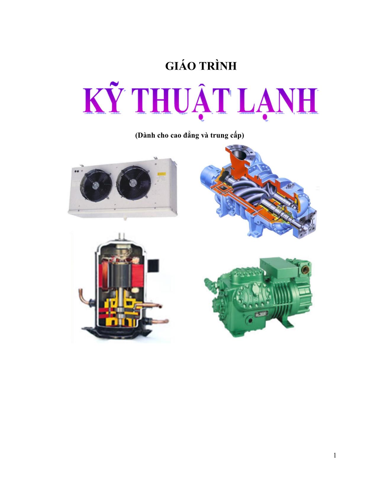 Giáo trình Kỹ thuật lạnh trang 1