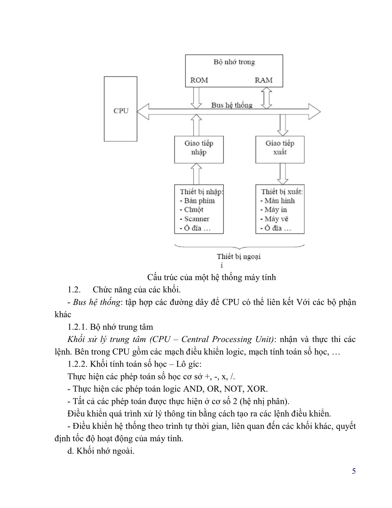 Giáo trình Kỹ thuật vi xử lý trang 5