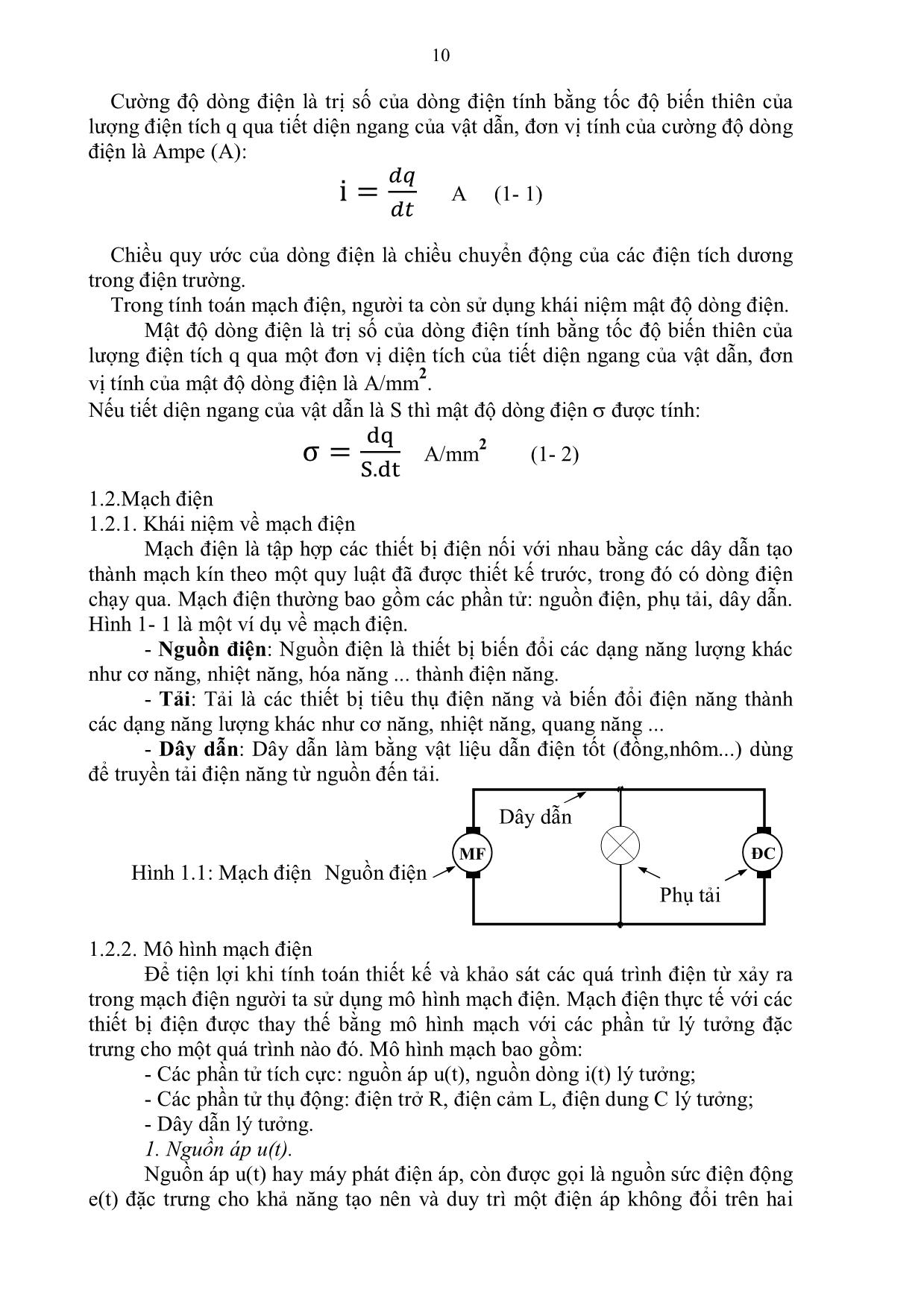 Giáo trình Mạch điện - Điện dân dụng trang 10