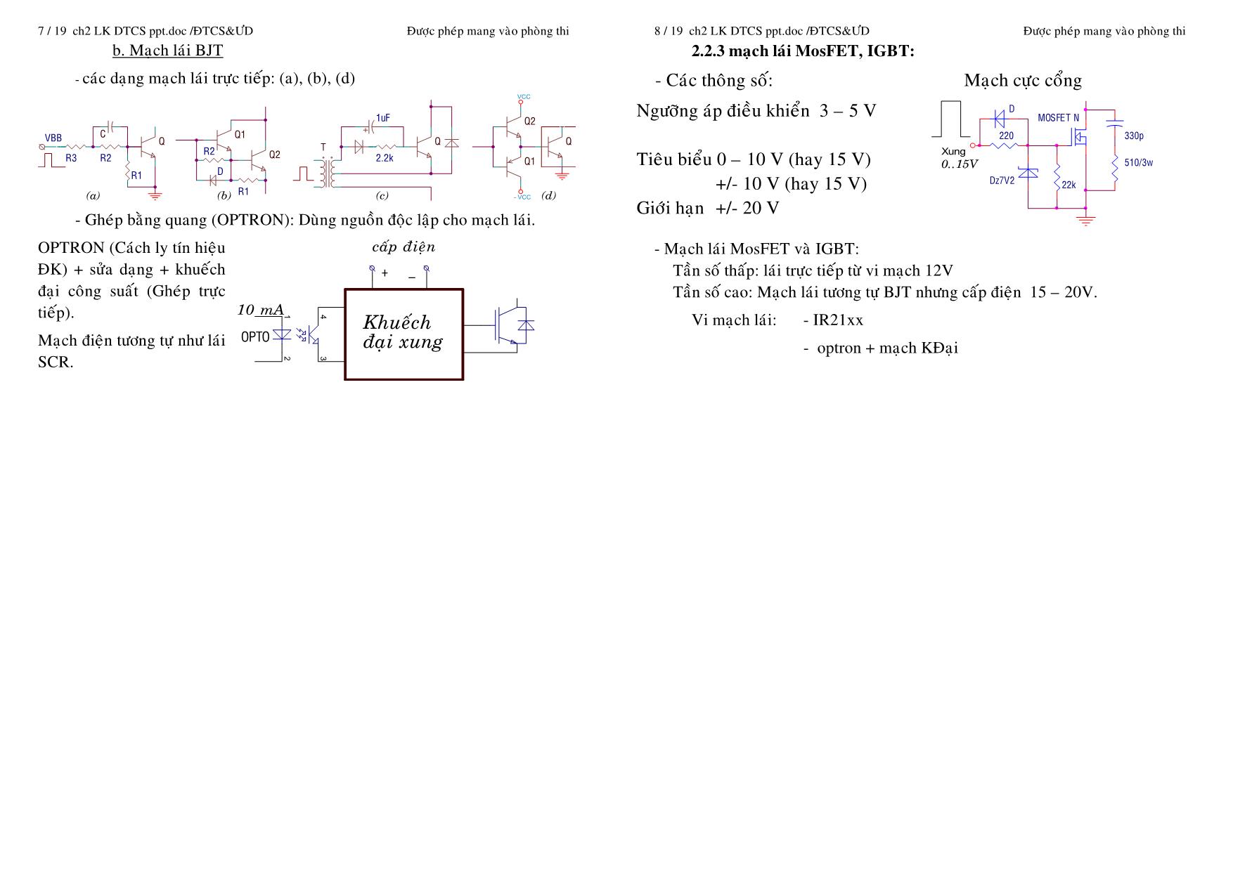 Giáo trình Mạch điện tử công suất và ứng dụng - Chương 2: Linh kiện điện tử công suất trang 4