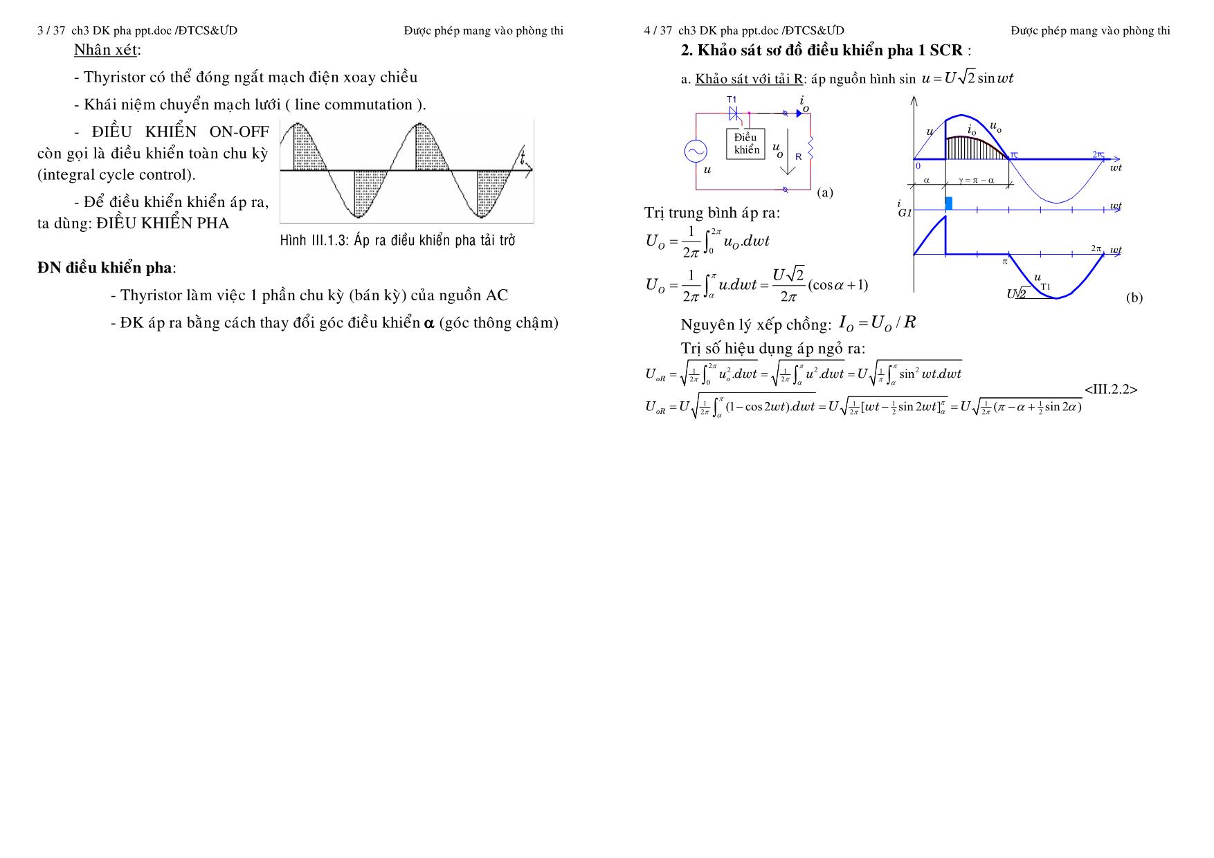 Giáo trình Mạch điện tử công suất và ứng dụng - Chương 3: Bộ biến đổi điều khiển pha trang 2