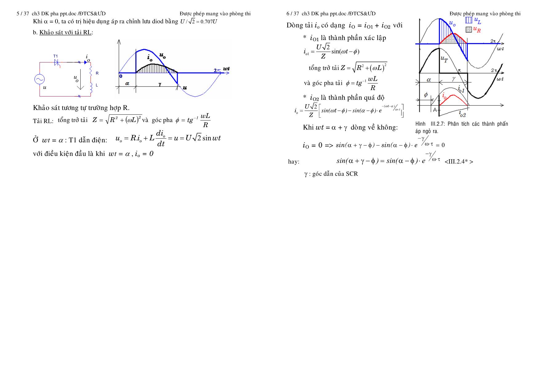 Giáo trình Mạch điện tử công suất và ứng dụng - Chương 3: Bộ biến đổi điều khiển pha trang 3