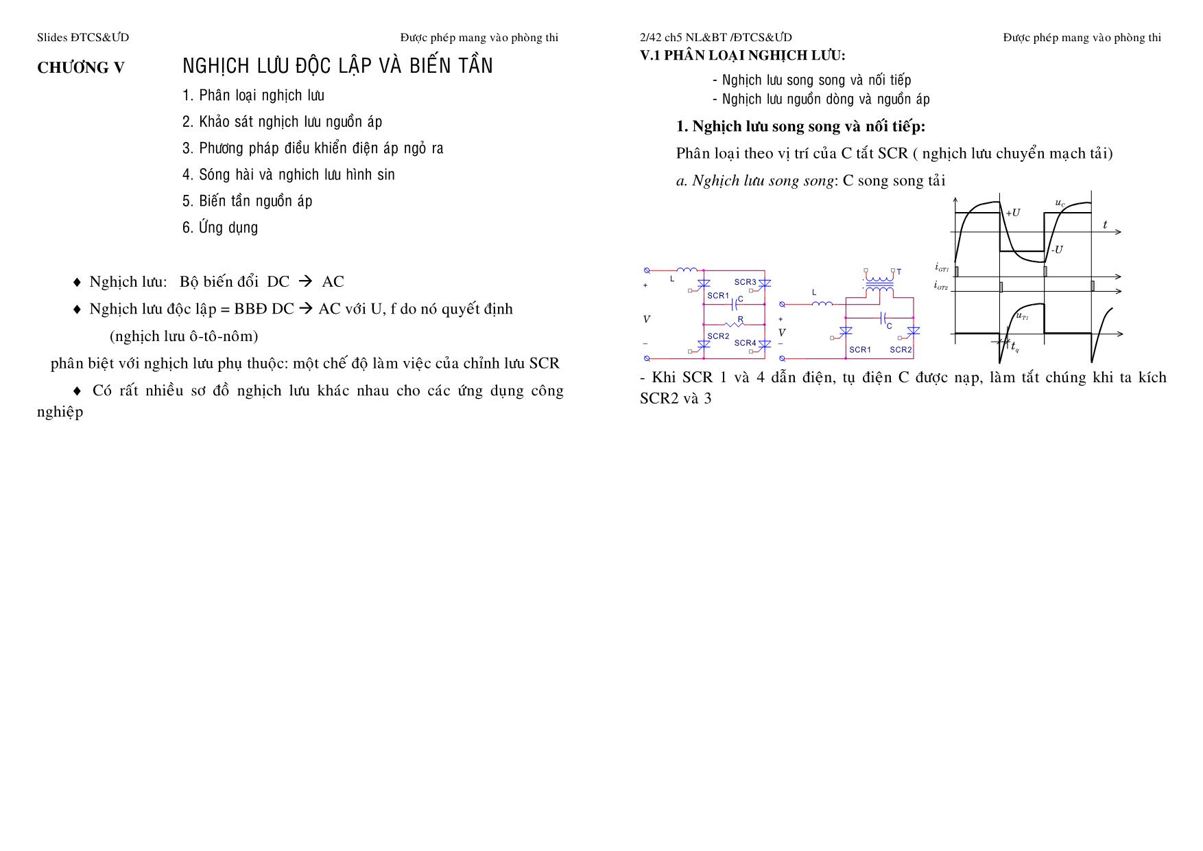 Giáo trình Mạch điện tử công suất và ứng dụng - Chương 5: Nghịch lưu độc lập và biến tần trang 1