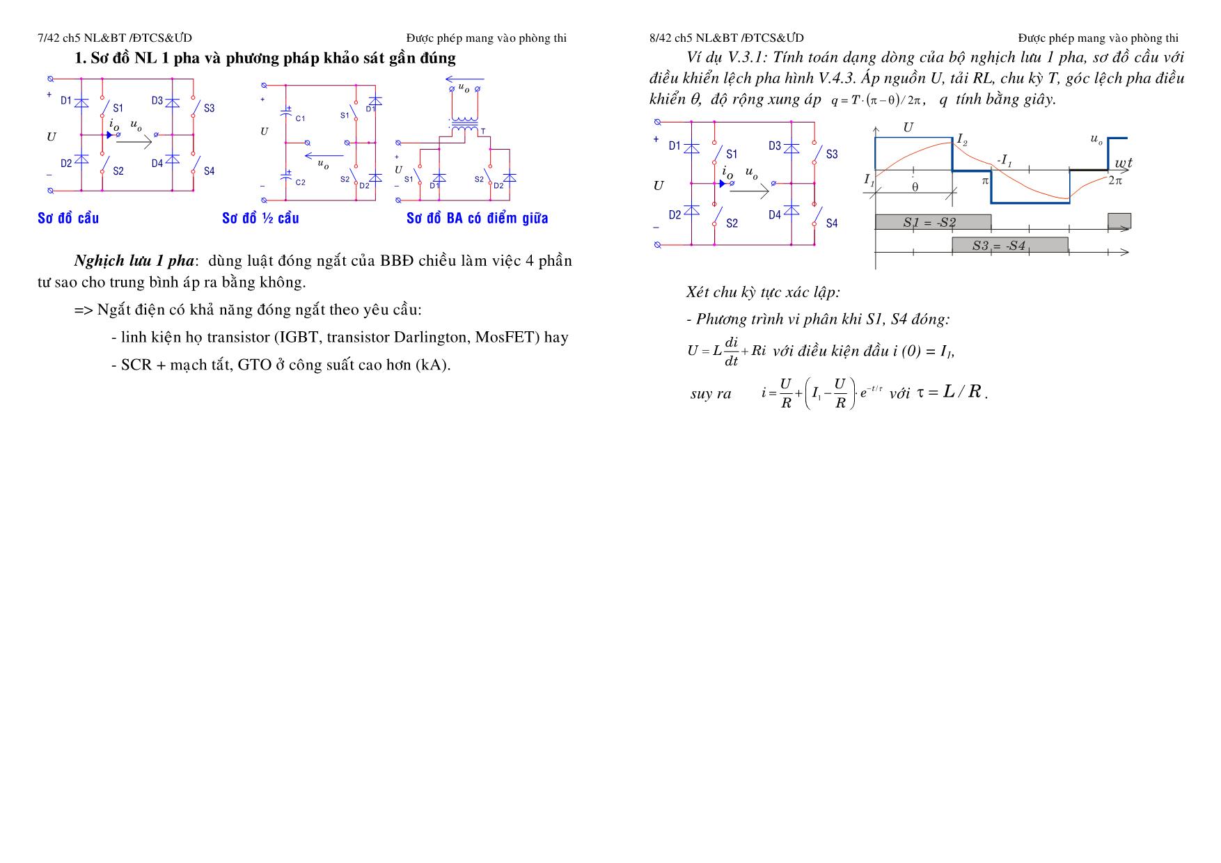 Giáo trình Mạch điện tử công suất và ứng dụng - Chương 5: Nghịch lưu độc lập và biến tần trang 4