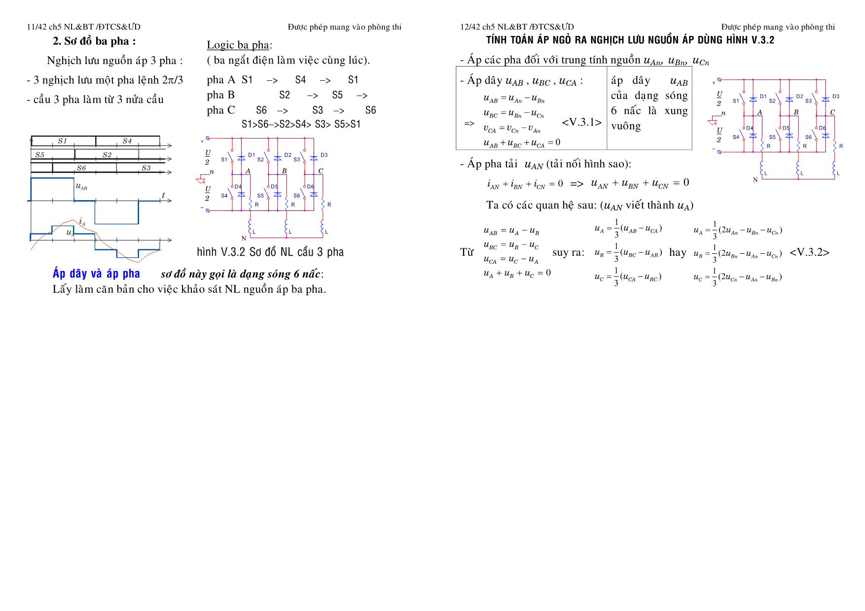 Giáo trình Mạch điện tử công suất và ứng dụng - Chương 5: Nghịch lưu độc lập và biến tần trang 6