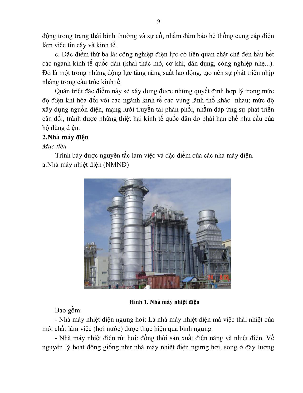 Giáo trình Mô đun 20: Cung cấp điện - Điện công nghiệp trang 9
