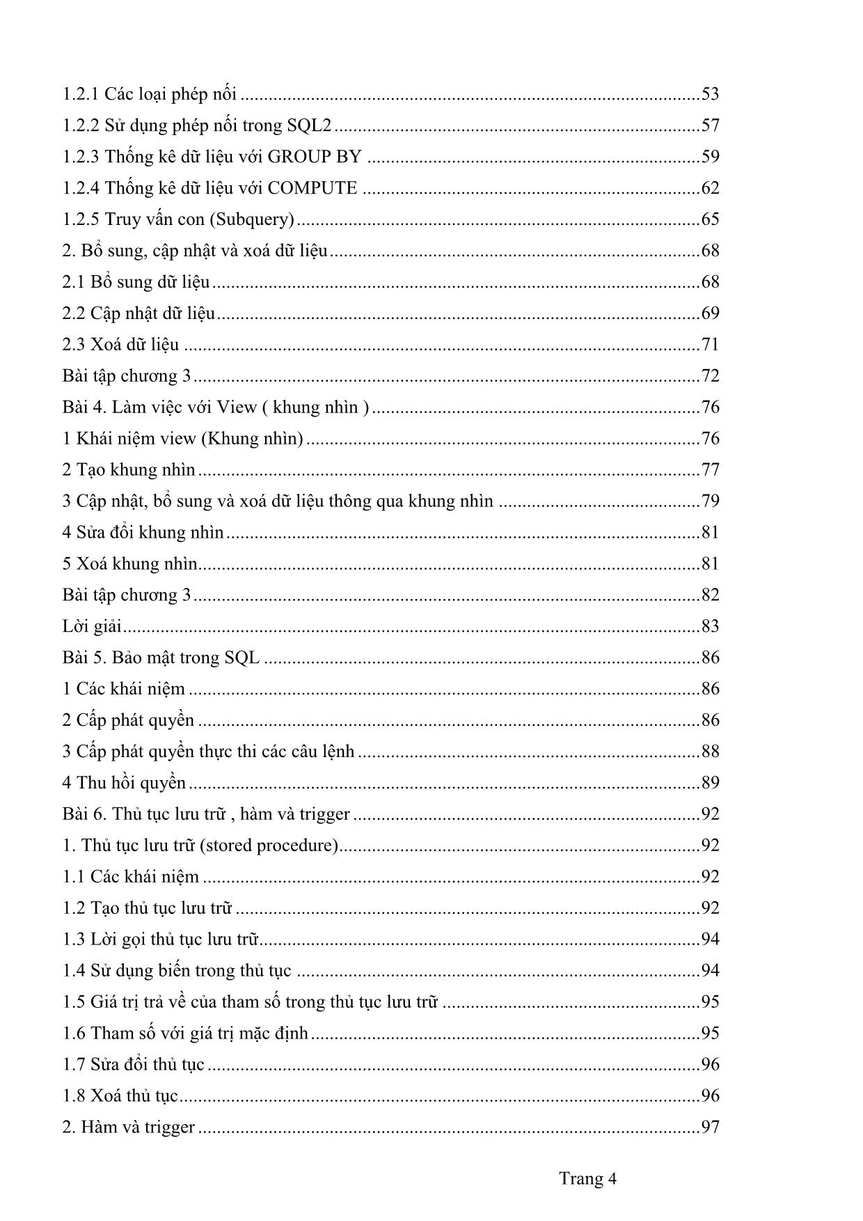 Giáo trình mô đun Hệ quản trị cơ sở dữ liệu SQL trang 3