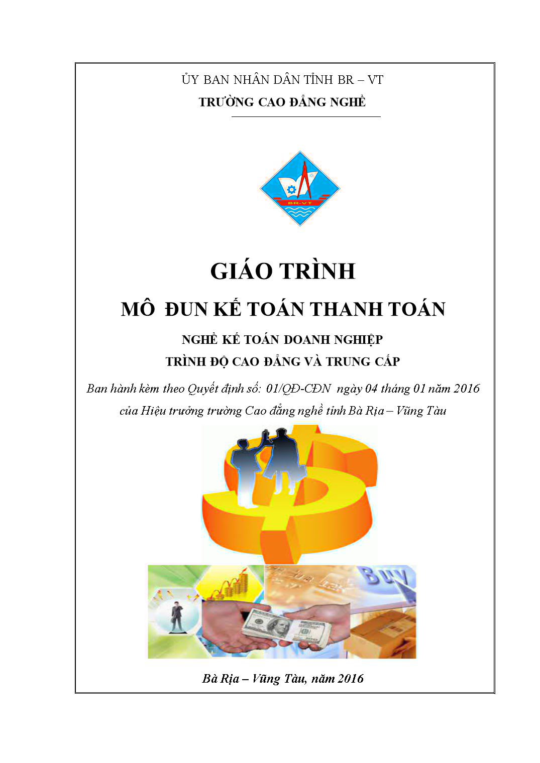 Giáo trình mô đun Kế toán thanh toán trang 1