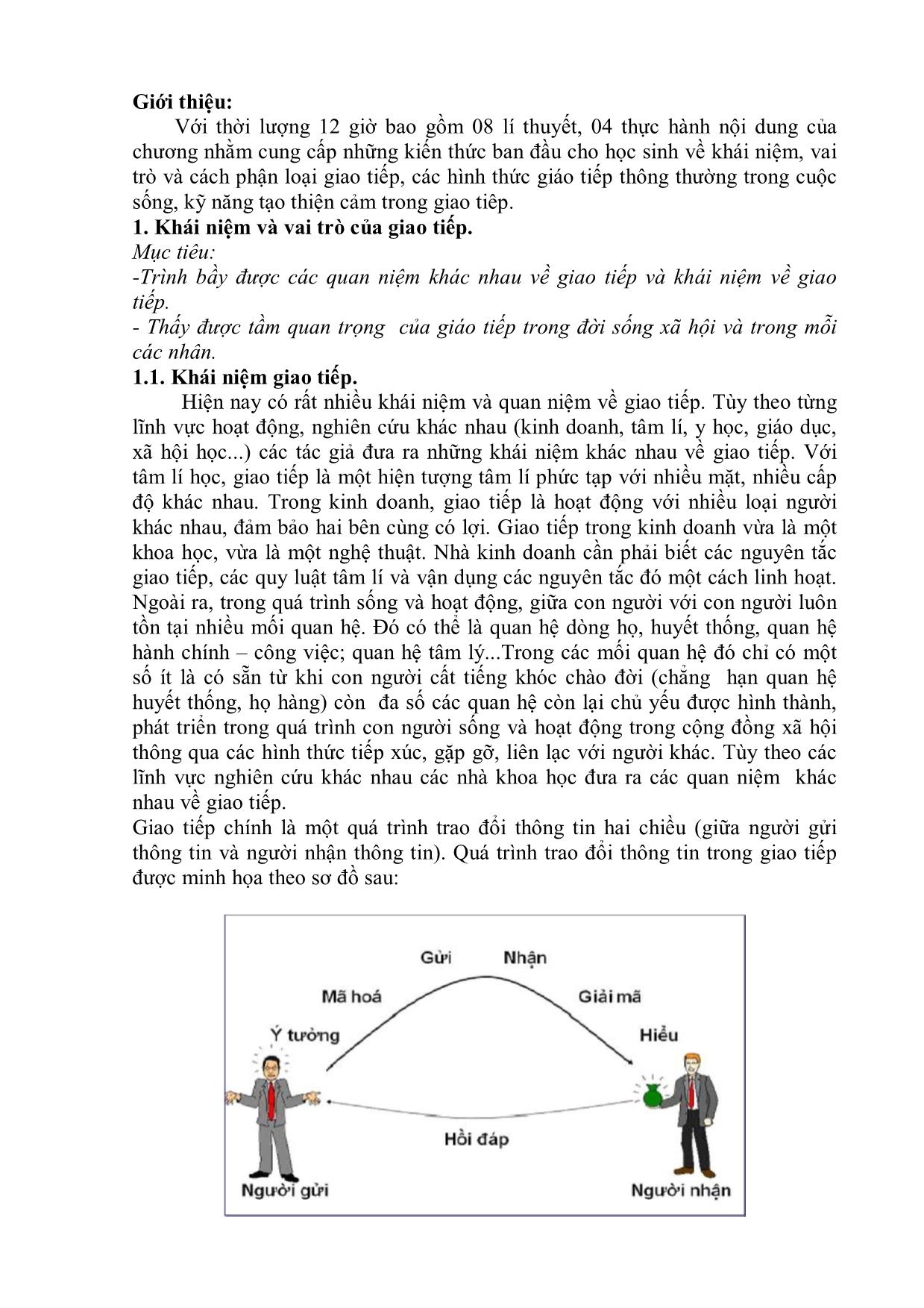 Giáo trình Mô đun Kỹ năng giao tiếp - Điện dân dụng trang 9