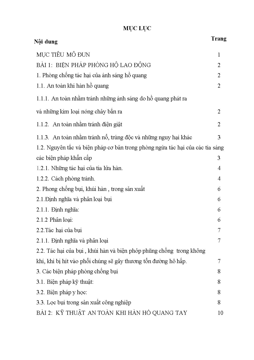 Giáo trình Mô đun Kỹ thuật an toàn và bảo hộ lao động - Hàn trang 4