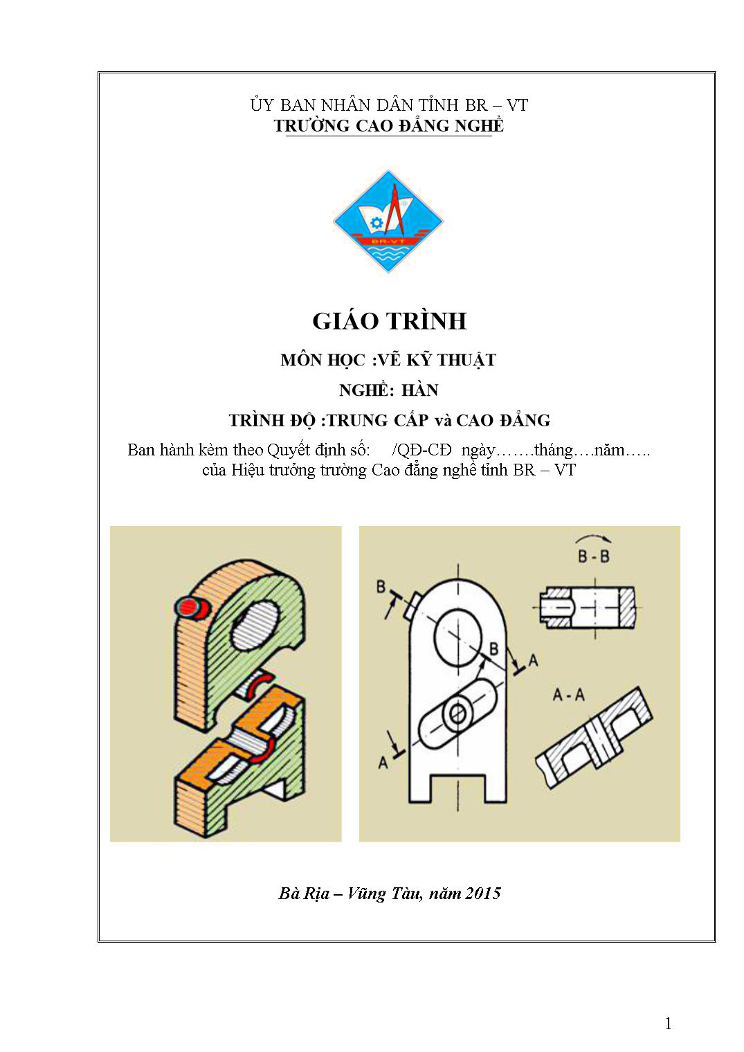 Giáo trình Mô đun Vẽ điện - Nghề hàn trang 1