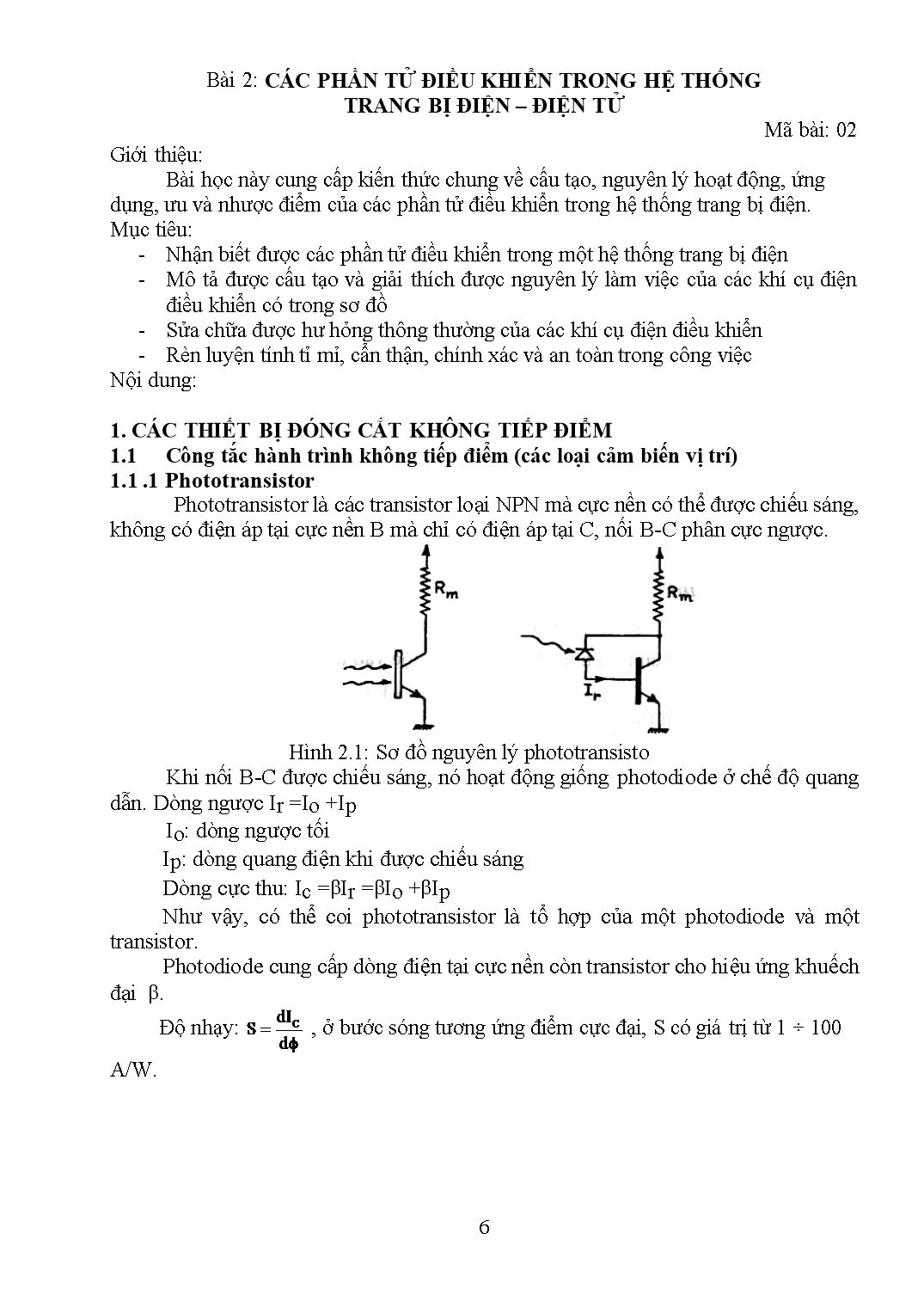 Giáo trình môn Trang bị điện trang 7