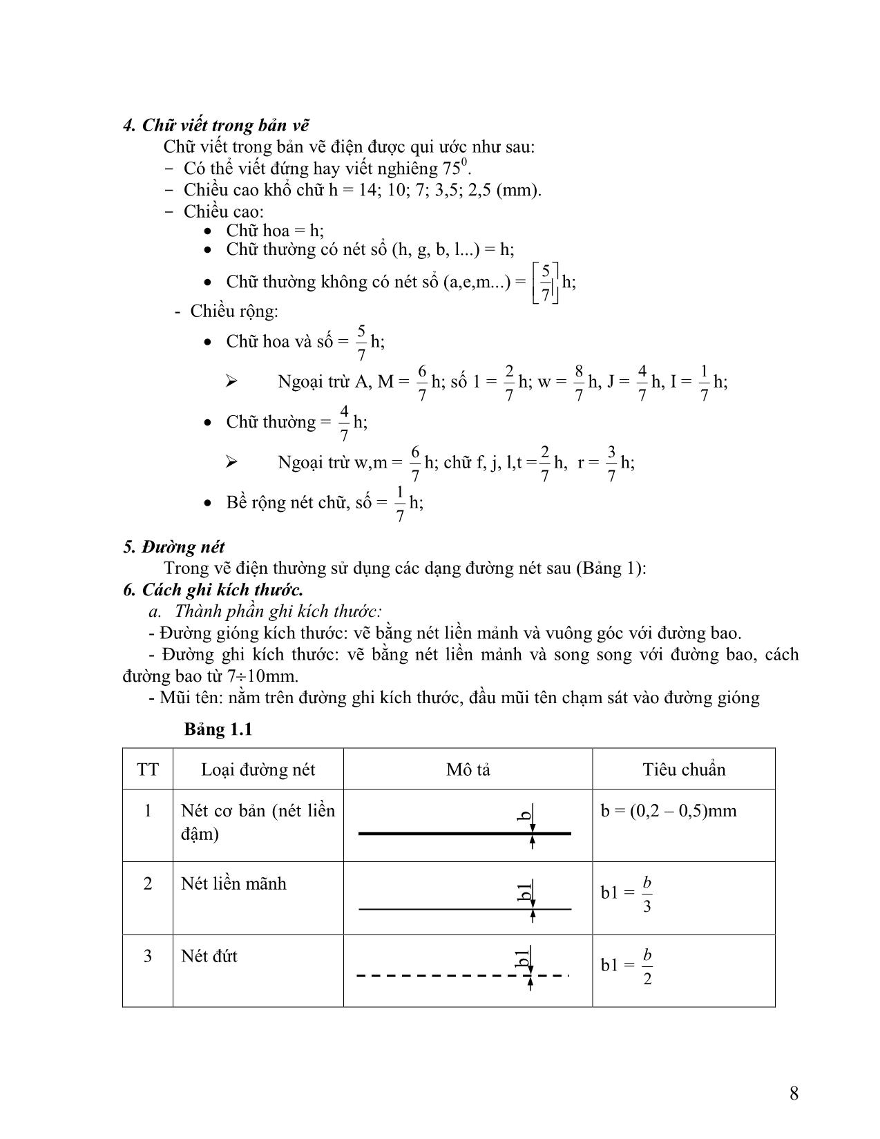 Giáo trình môn Vẽ điện trang 8