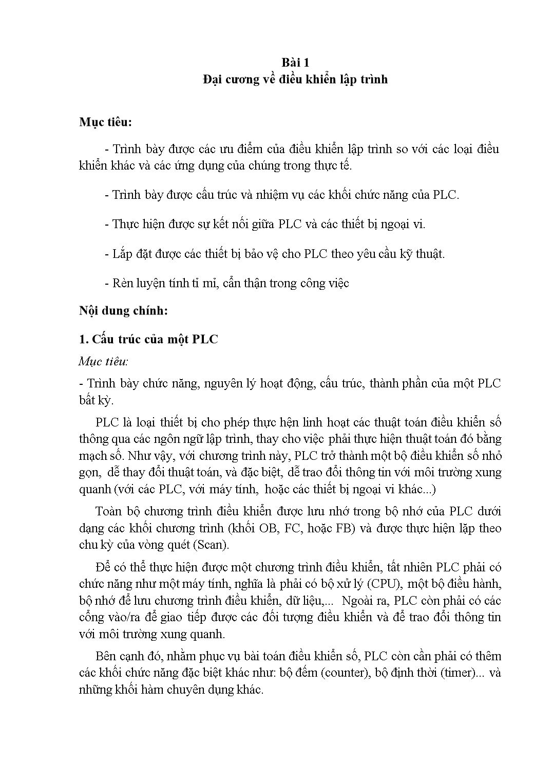 Giáo trình PLC cơ bản trang 7