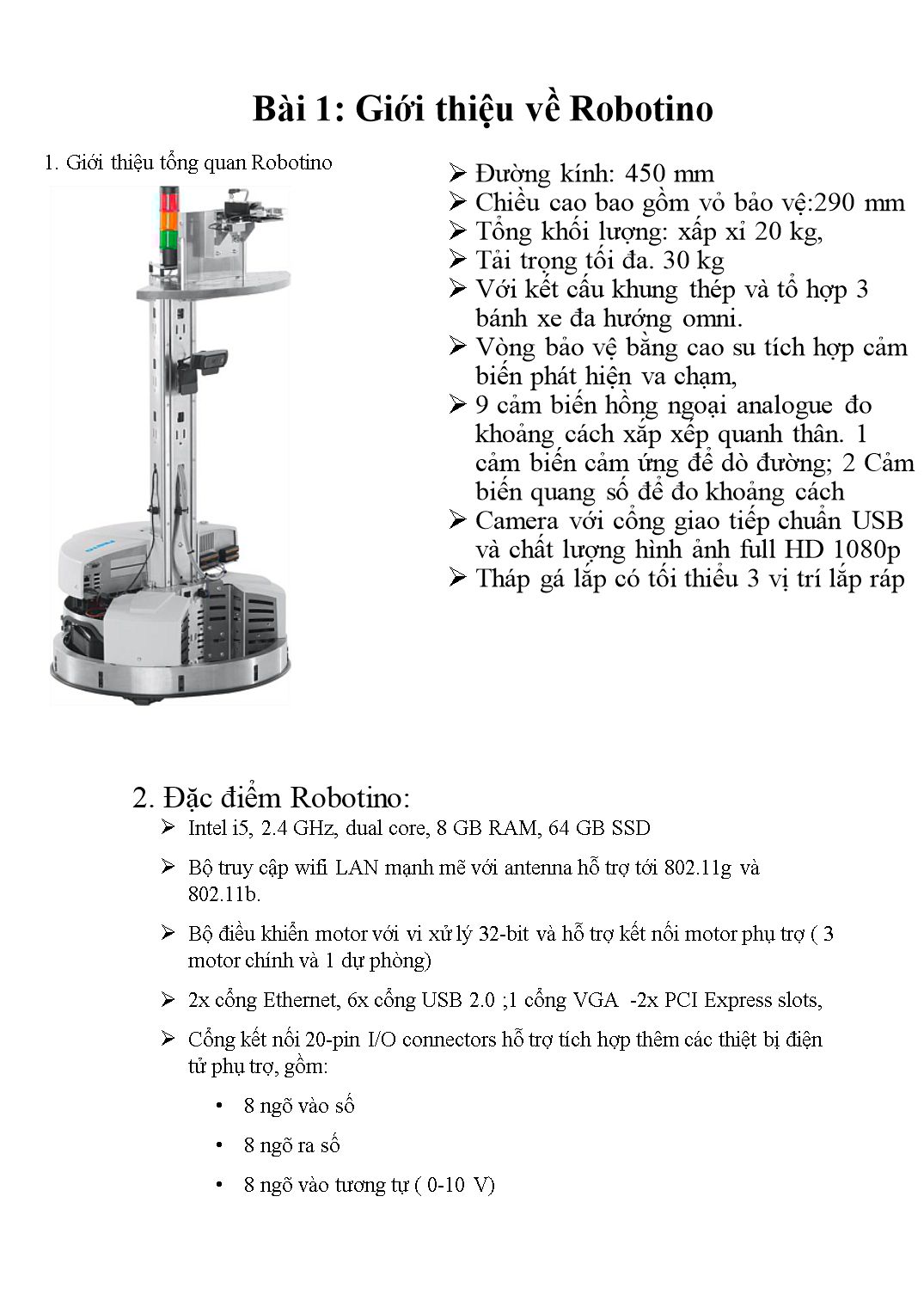 Giáo trình Robot di động trang 2