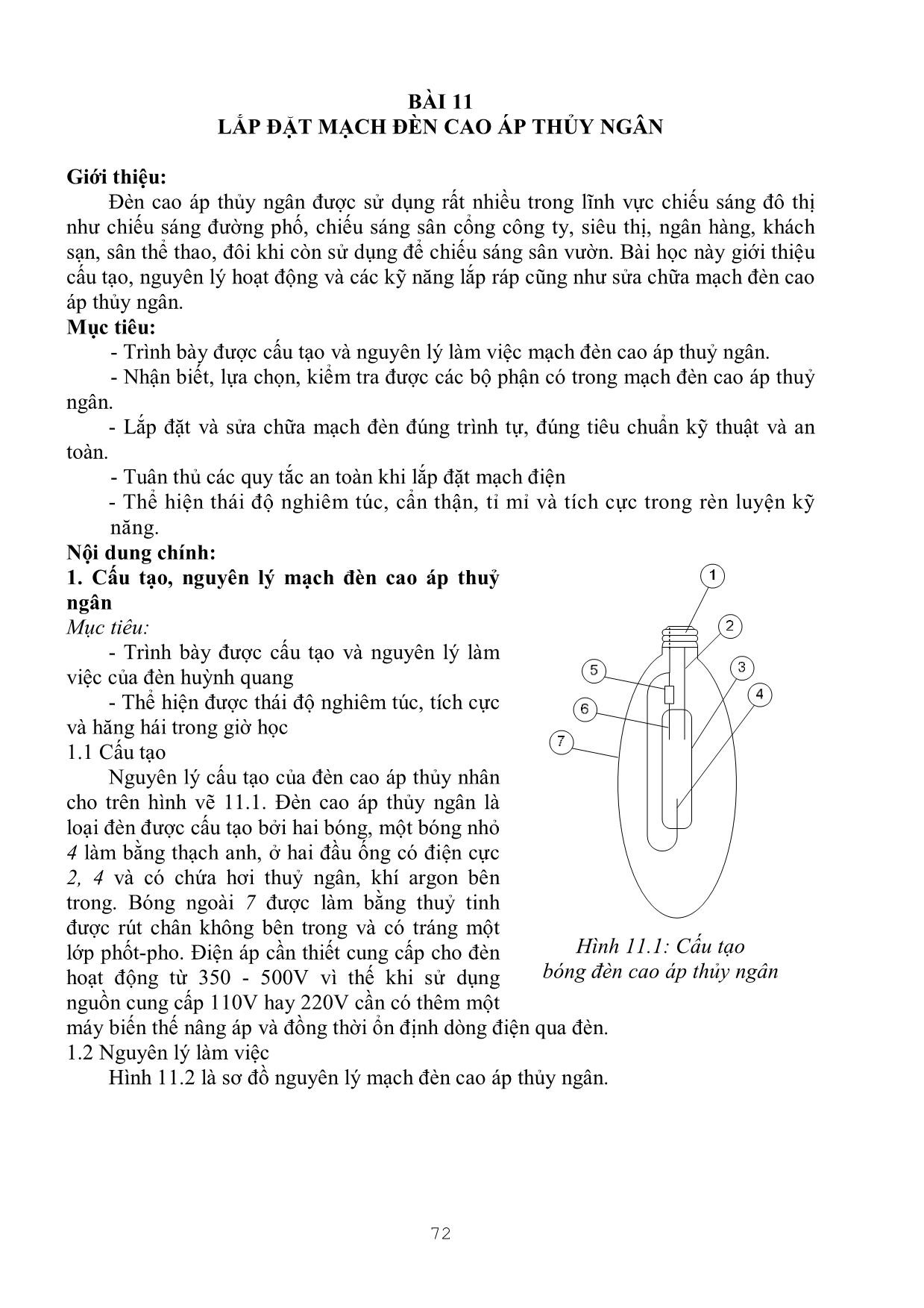 Giáo trình Thực hành điện cơ bản (Phần 2) trang 9