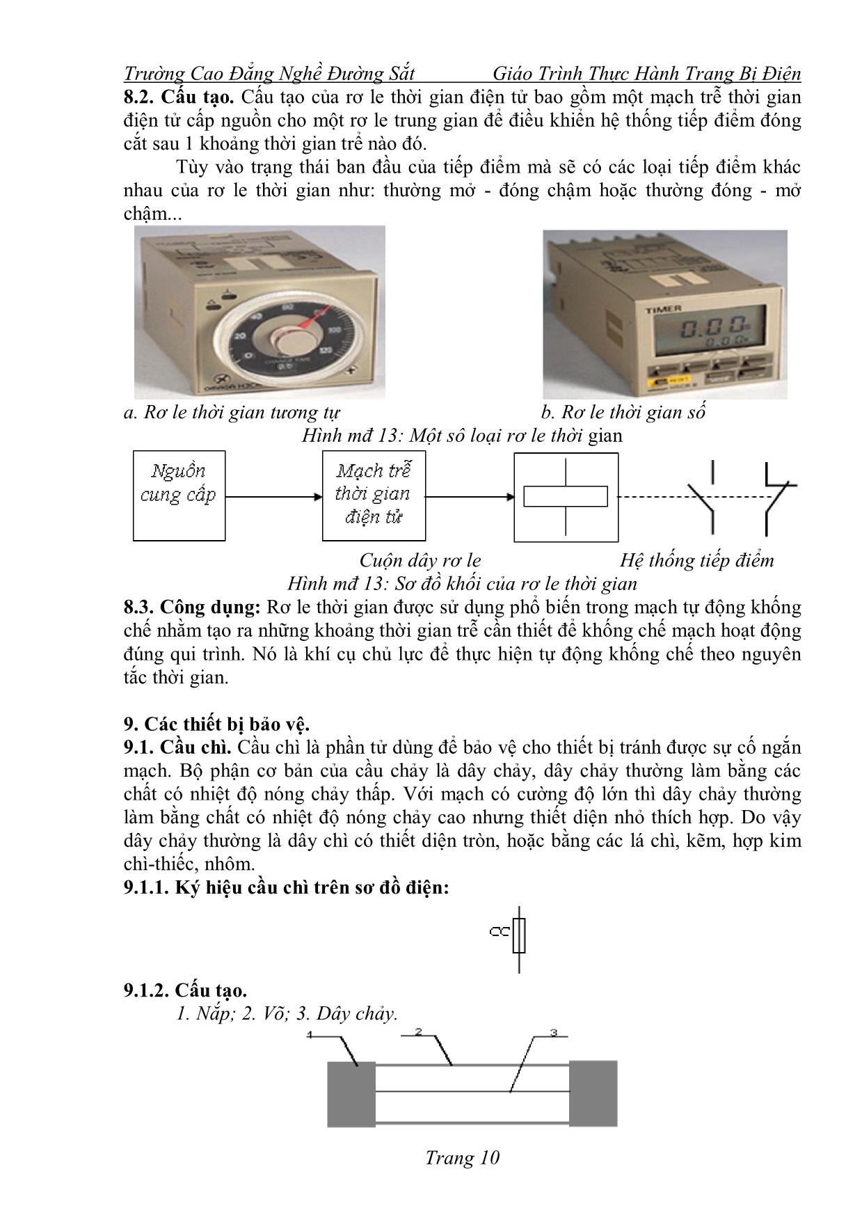 Giáo trình Thực hành trang bị điện (Phần 1) trang 8