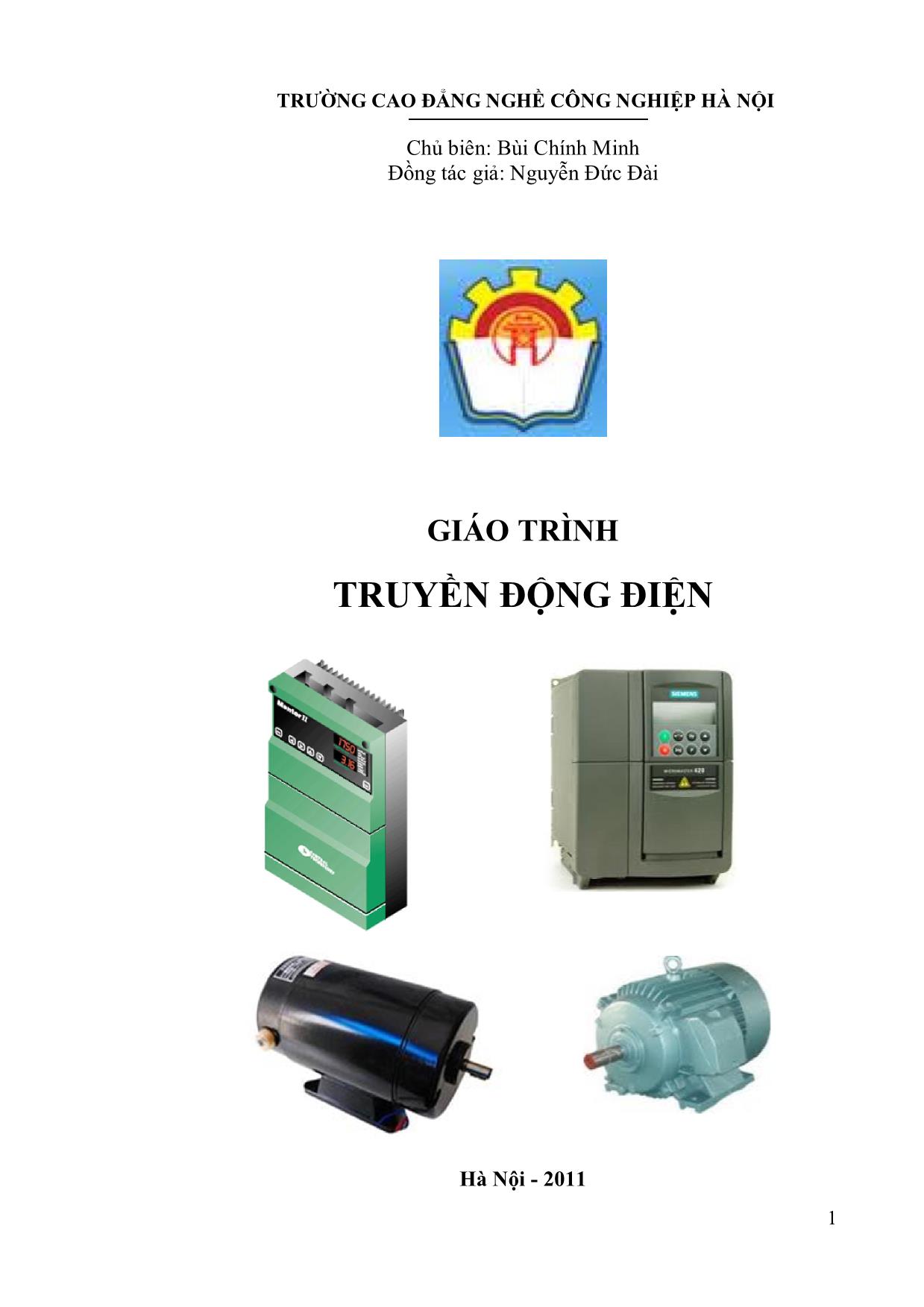 Giáo trình Truyền động điện trang 1