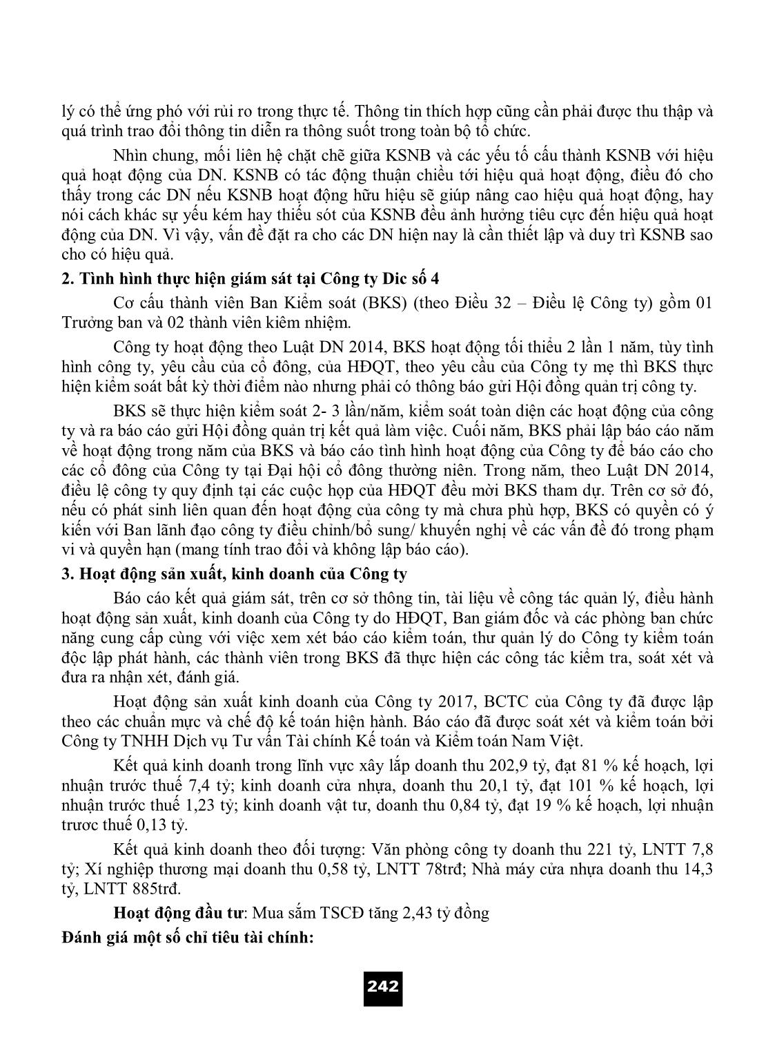 Góc nhìn và hiệu quả đạt được khi áp dụng kiểm soát nội bộ của Công ty Cổ phần DIC Số 4 trang 3