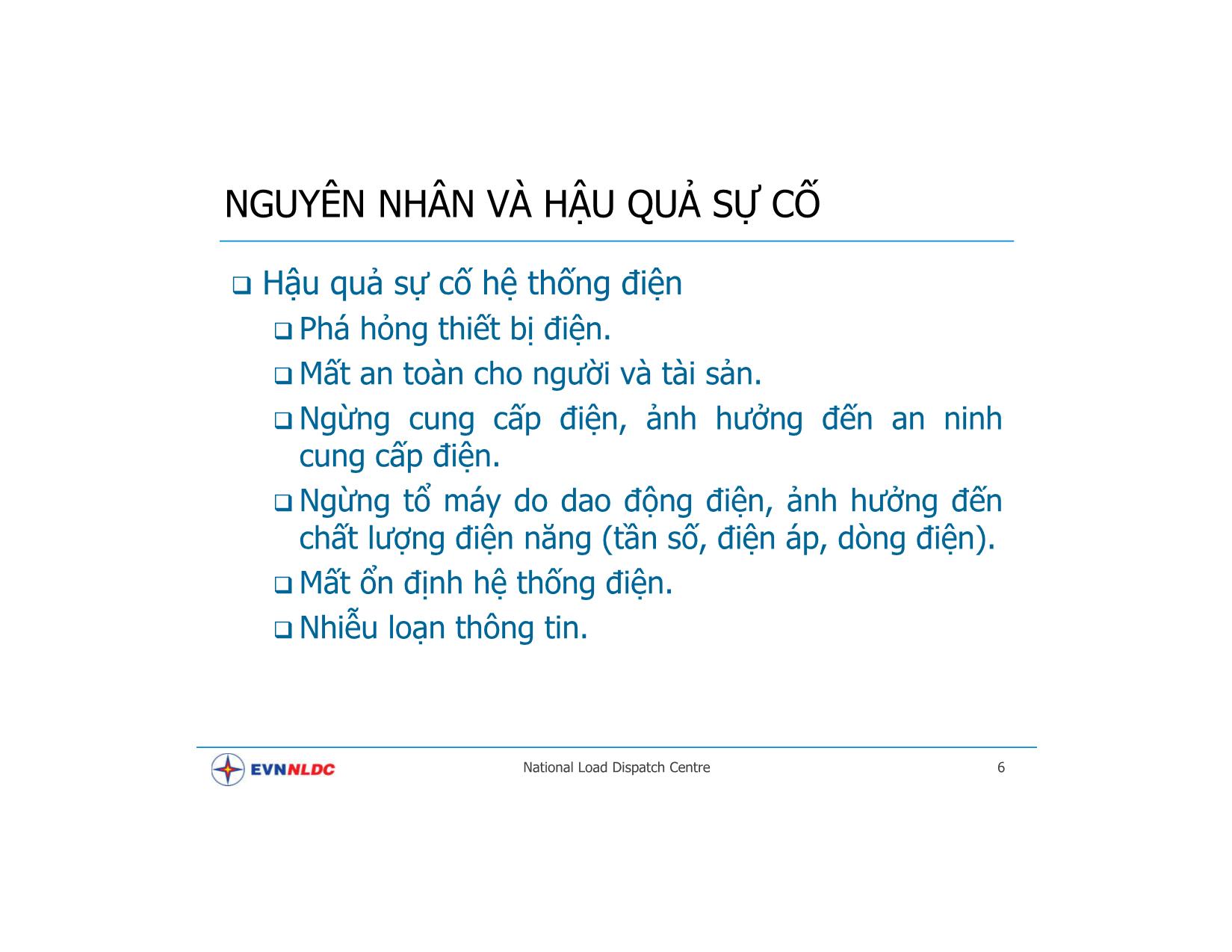 Hệ thống rơ le bảo vệ và TĐH trên hệ thống điện quốc gia trang 6