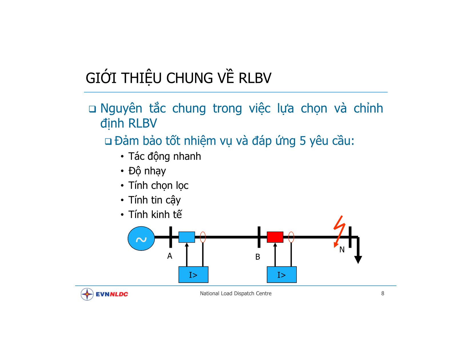 Hệ thống rơ le bảo vệ và TĐH trên hệ thống điện quốc gia trang 8