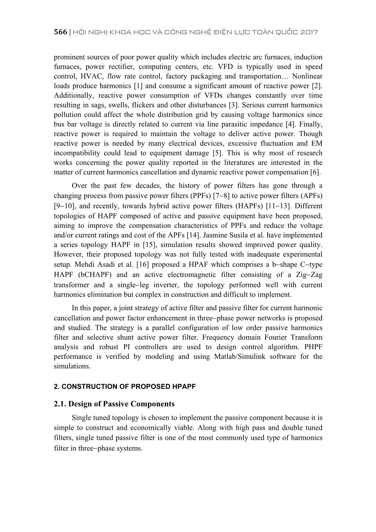 Hybrid active power filter method in frequency domain for quality improvement in variable frequency drive applications trang 2