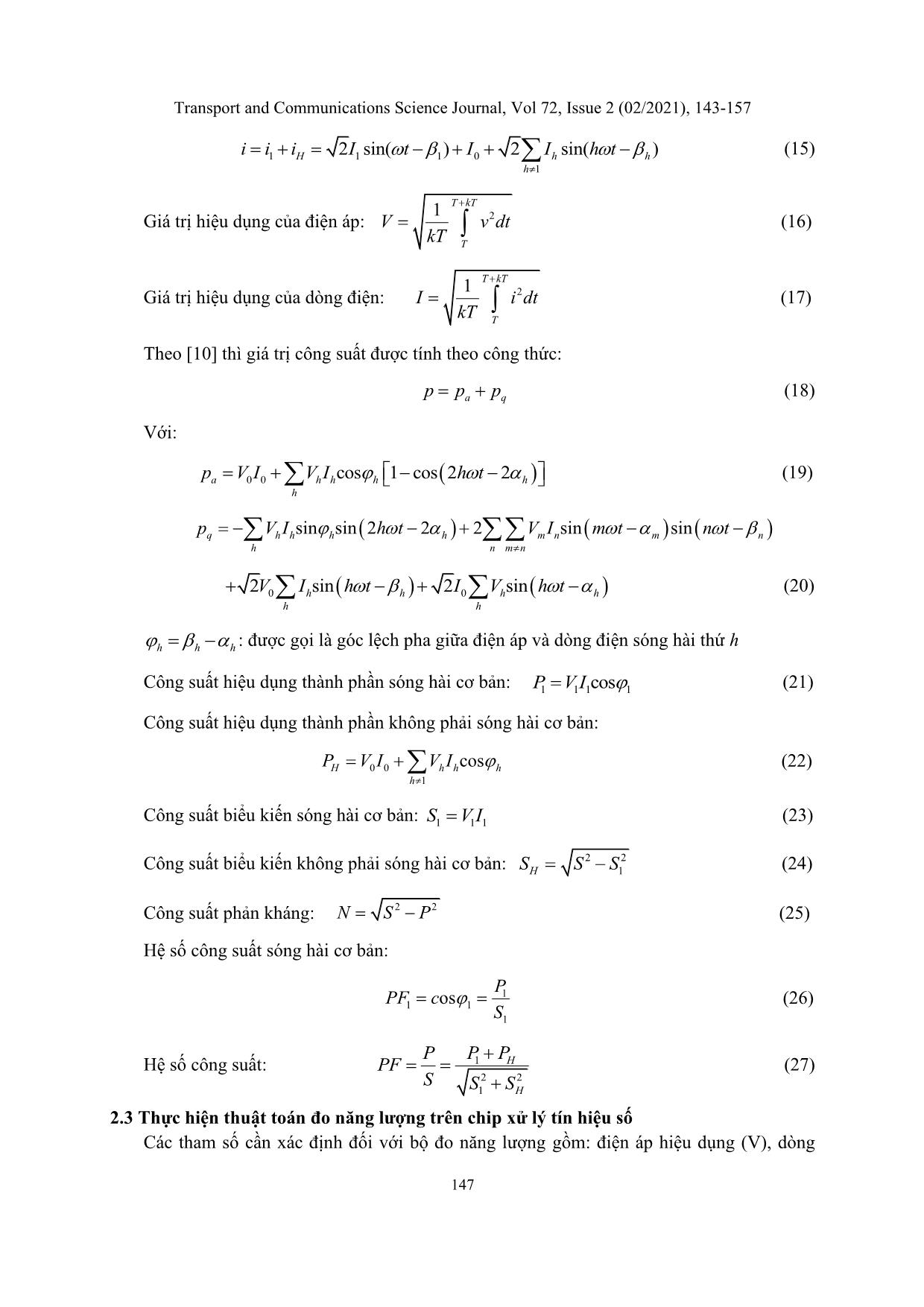 Improving computing efficiency in electric power measurement using goertzel algorithm trang 5