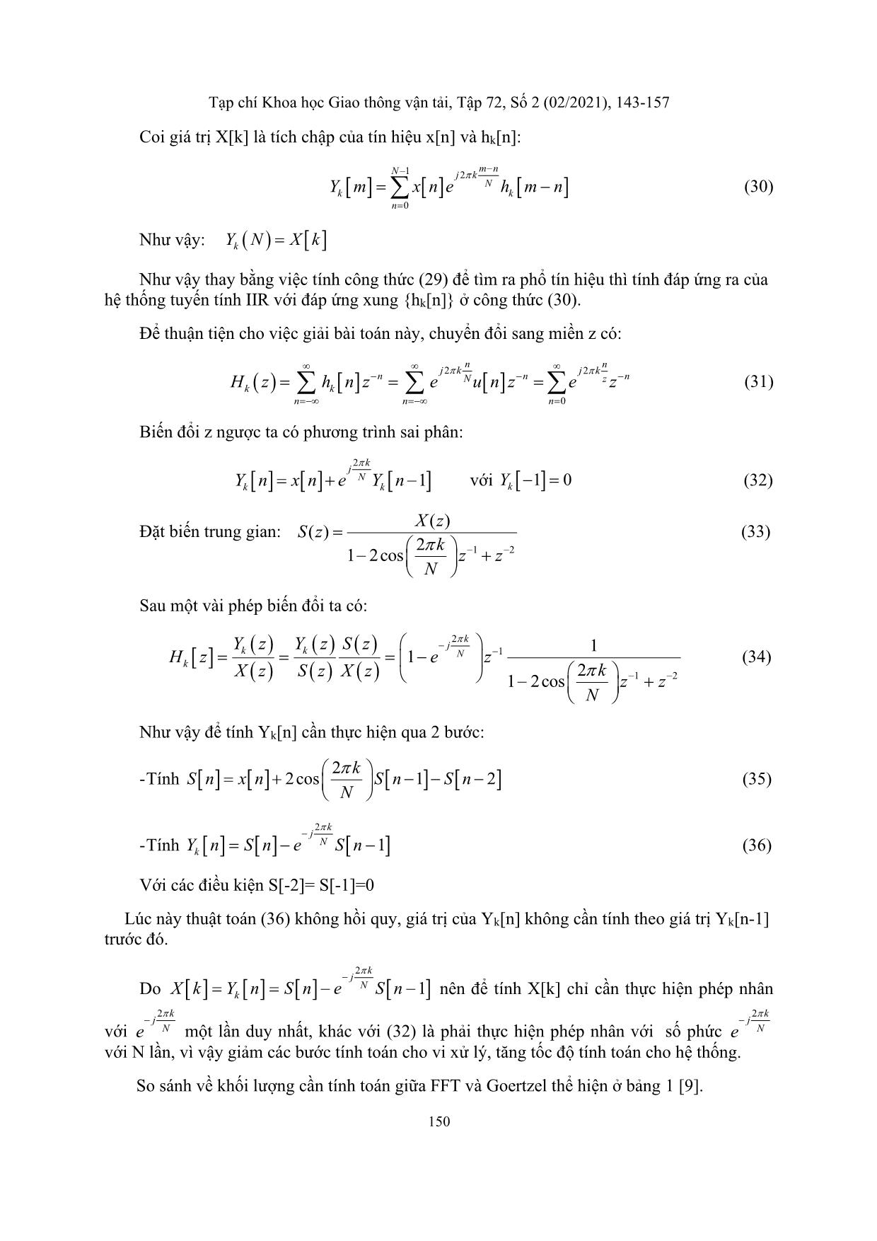 Improving computing efficiency in electric power measurement using goertzel algorithm trang 8