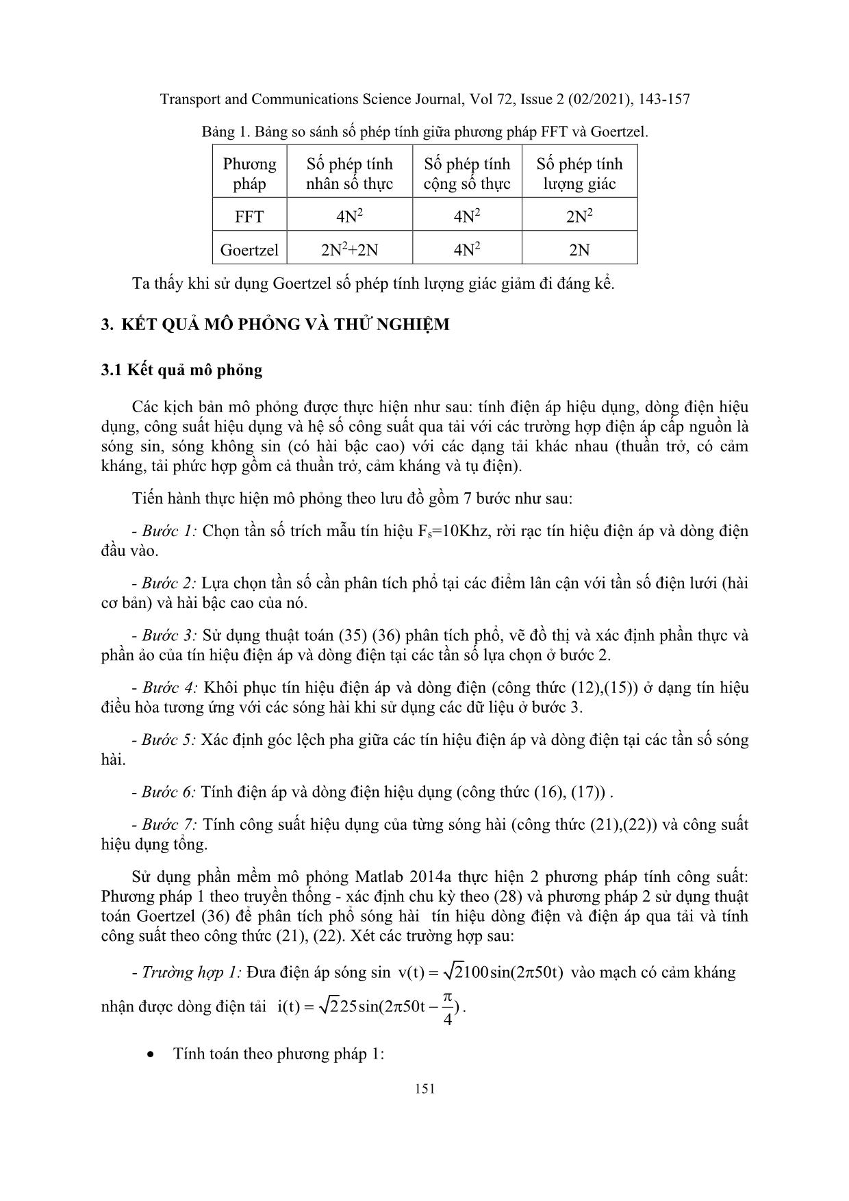 Improving computing efficiency in electric power measurement using goertzel algorithm trang 9